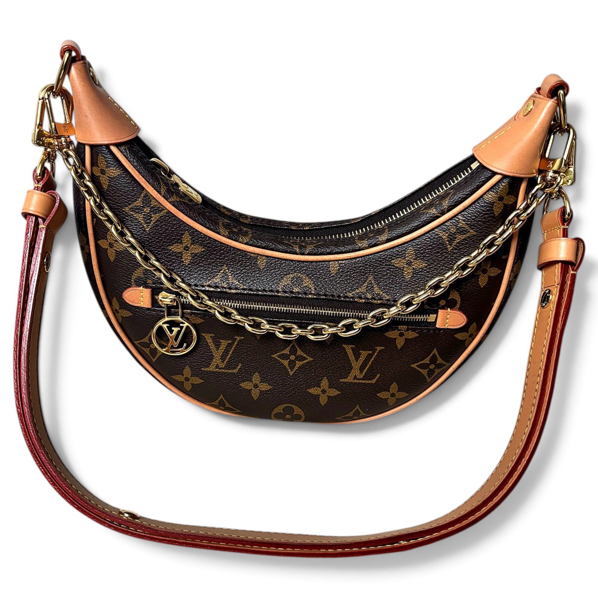 Loop leather handbag