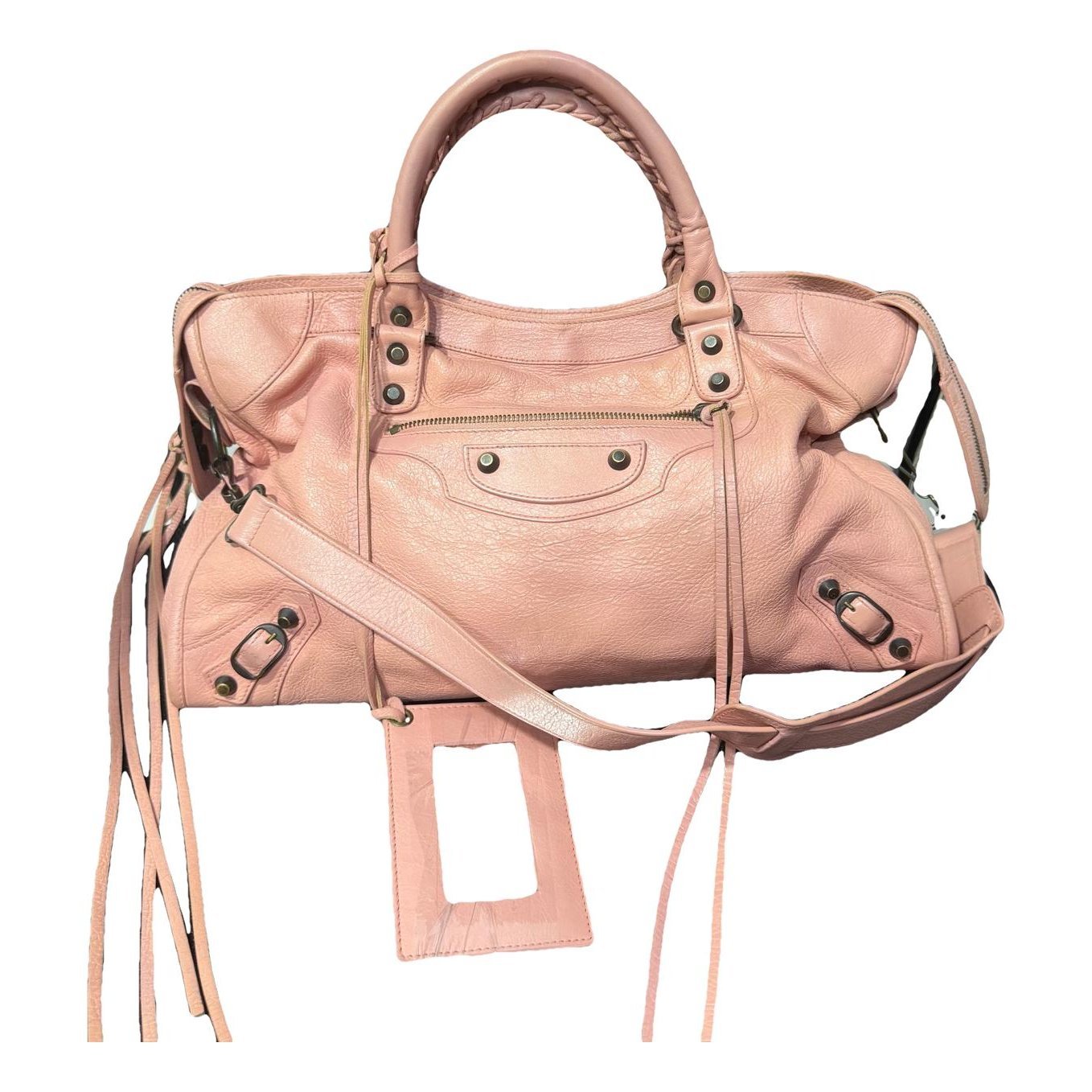 City leather handbag