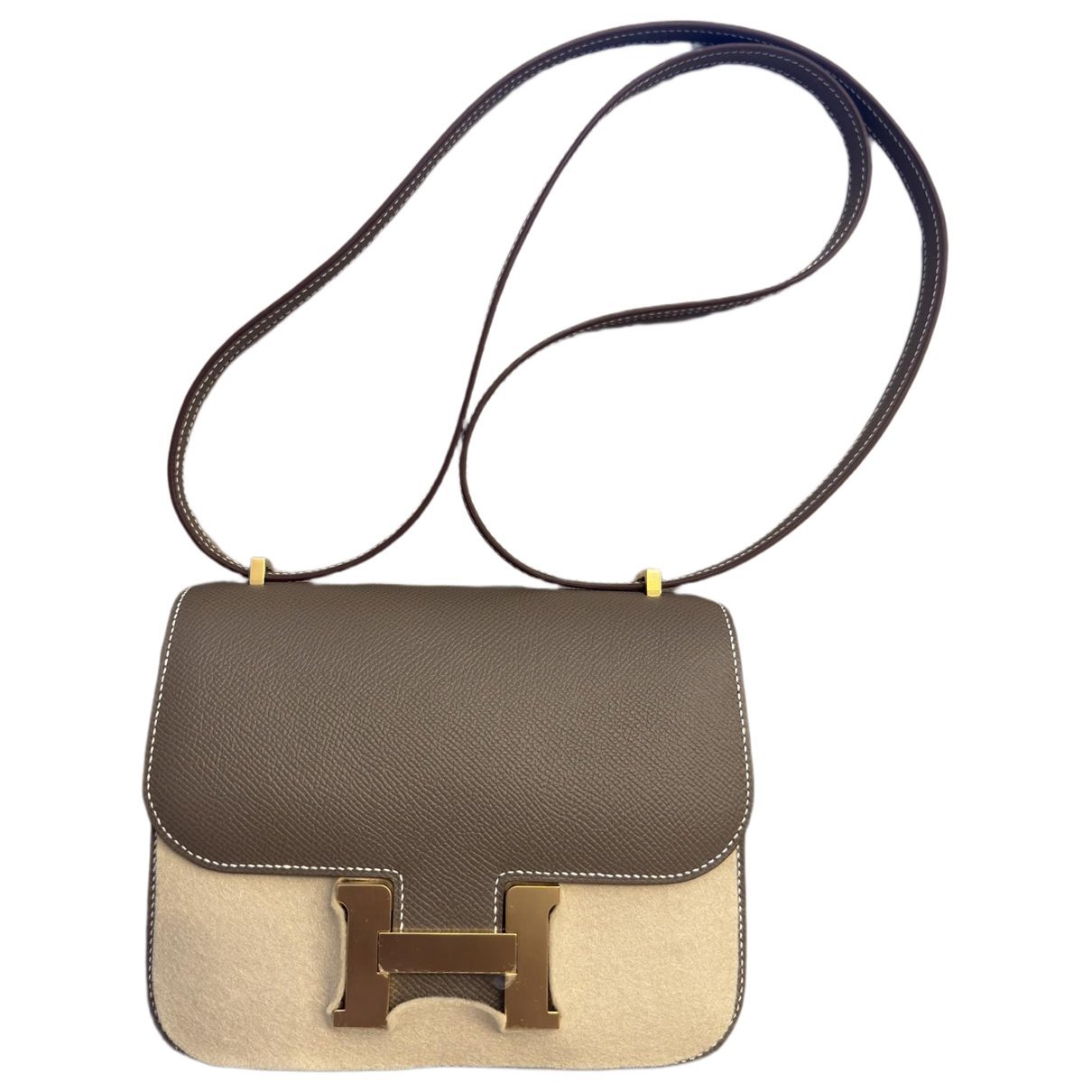 Hermes Constance Handbag Etoupe Epsom Leather 2025