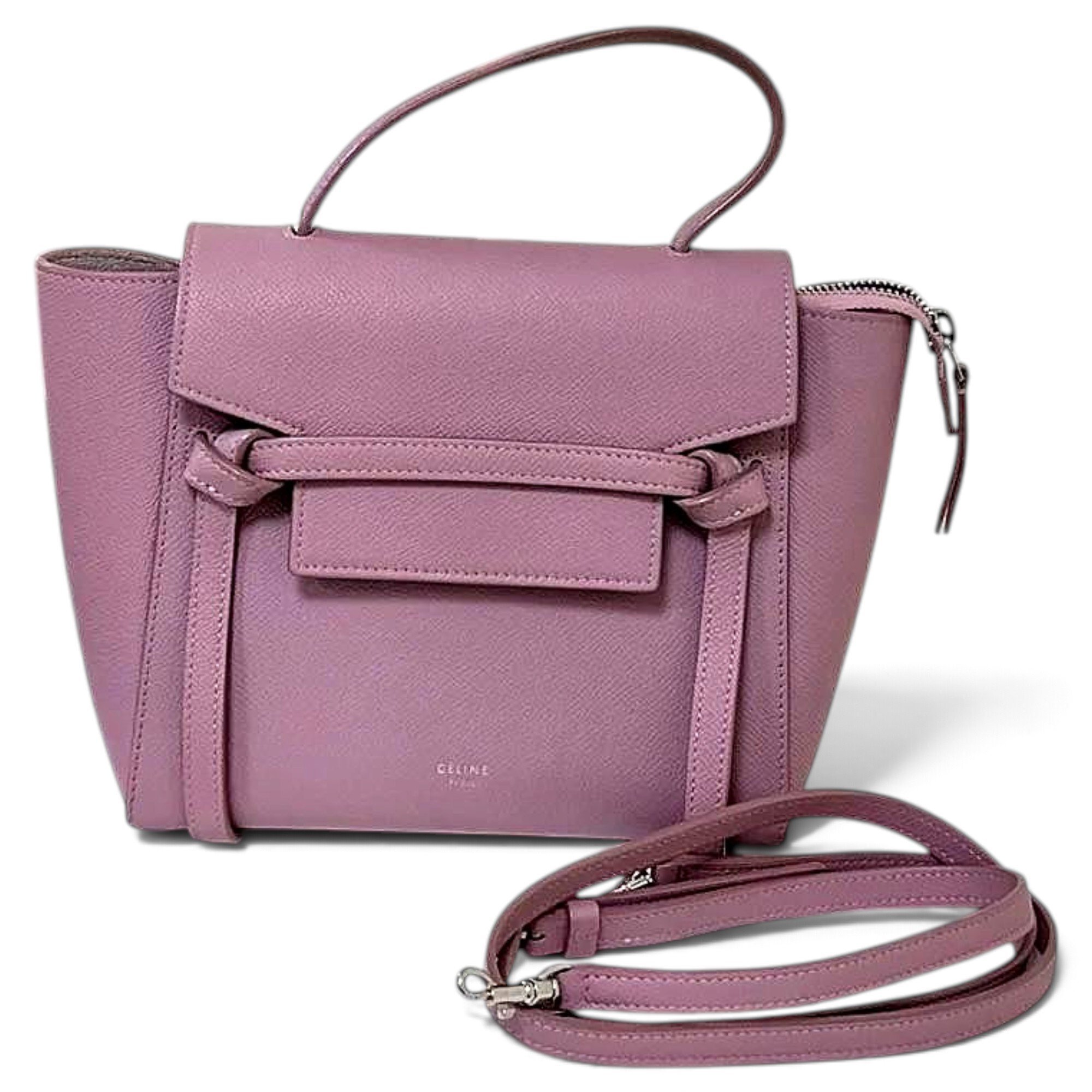 Belt leather handbag
