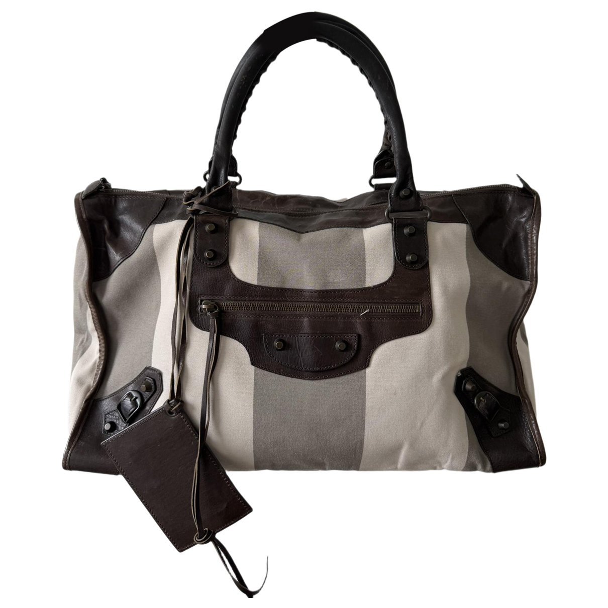 City leather handbag
