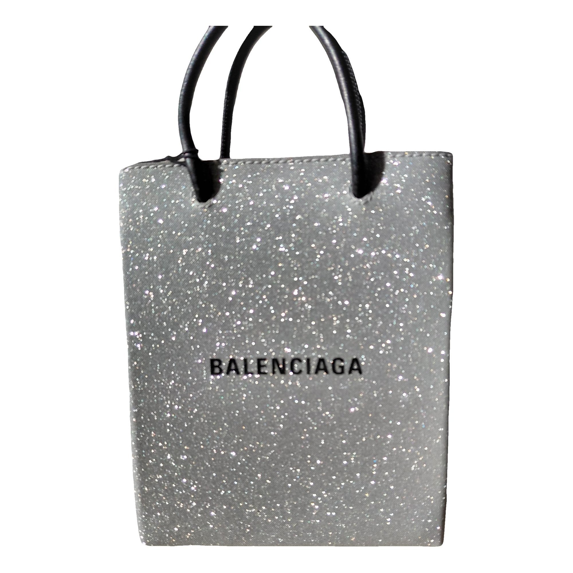 Shopping North South leather handbag