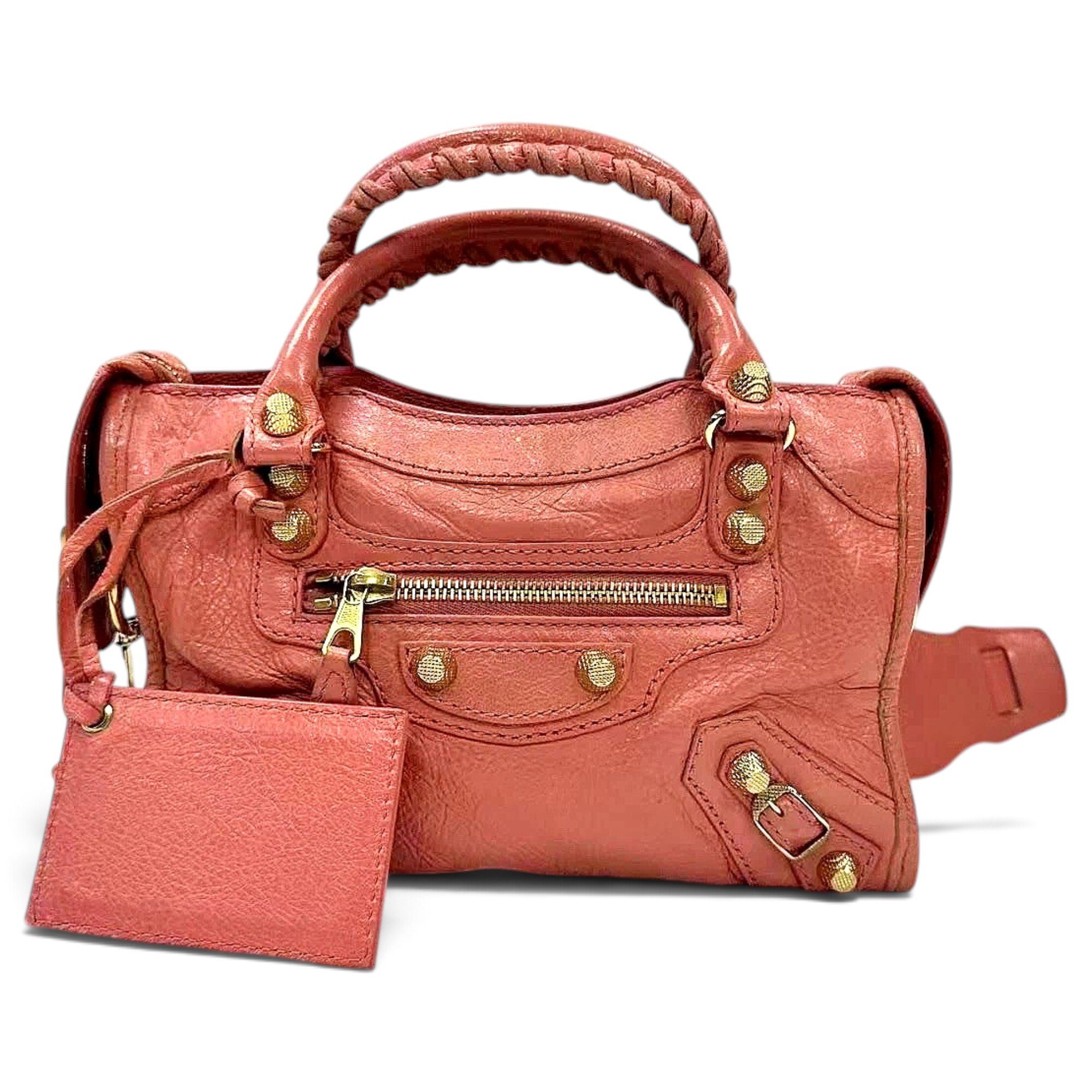 Classic Metalic leather handbag