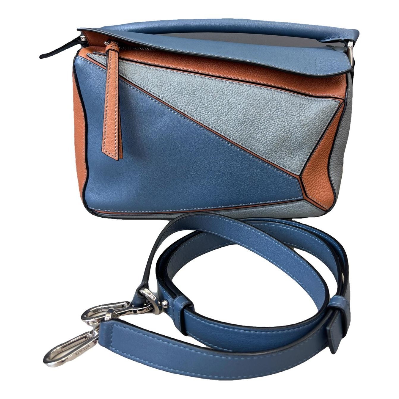 Puzzle leather handbag