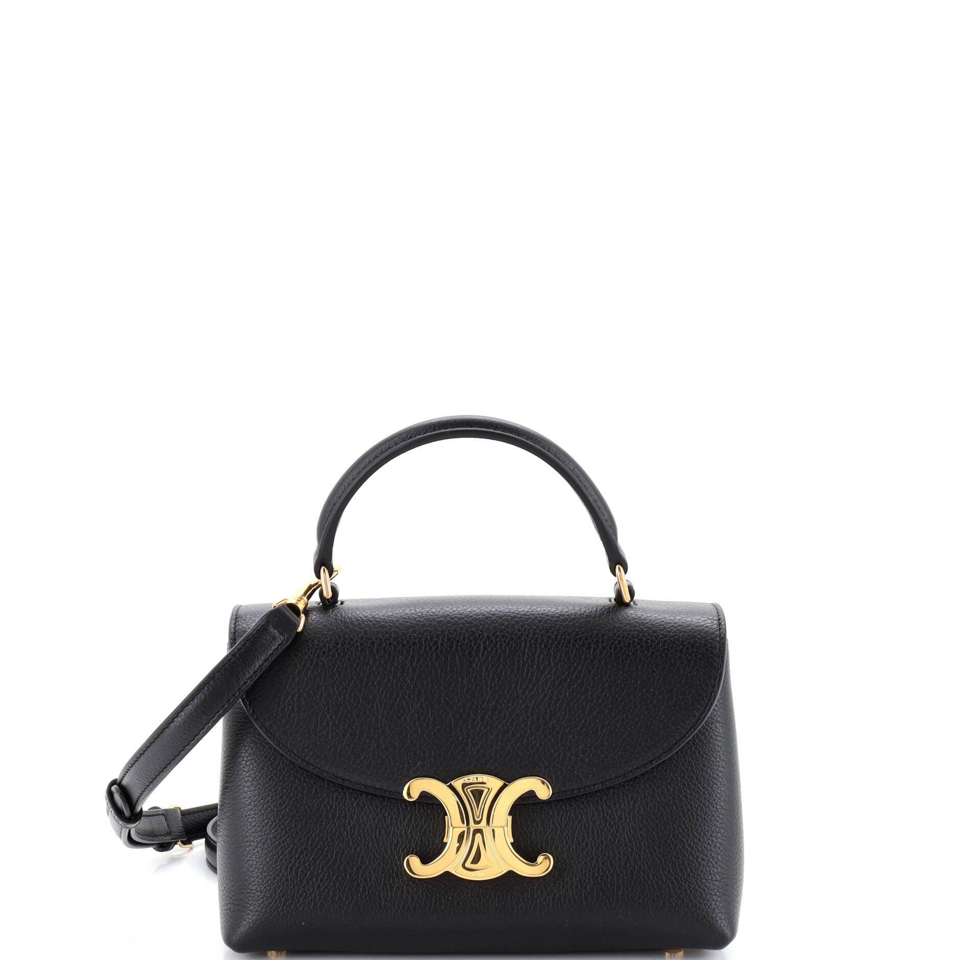 Celine Nino Top Handle Bag Leather Teen