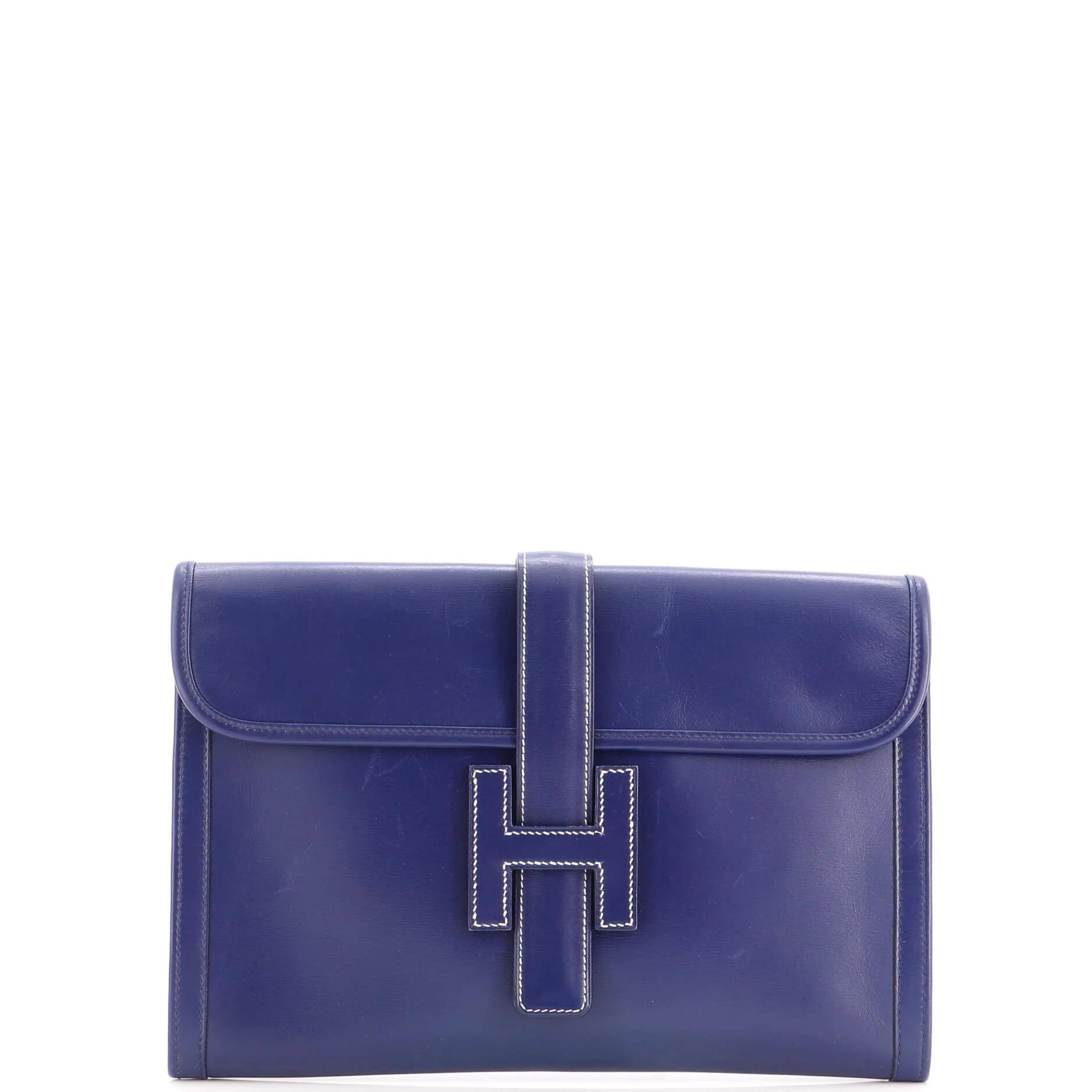 Leather clutch bag