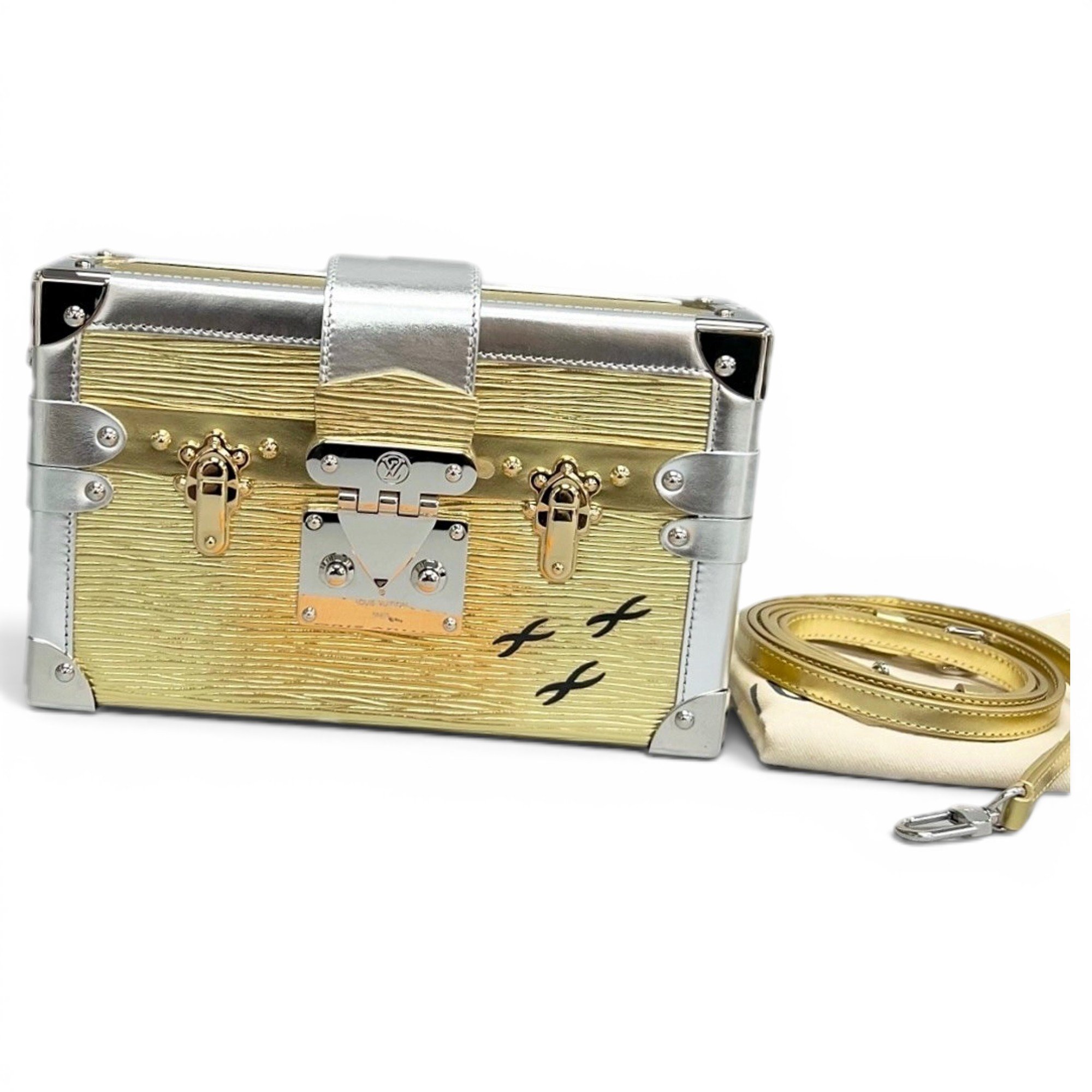 Petite Malle leather handbag