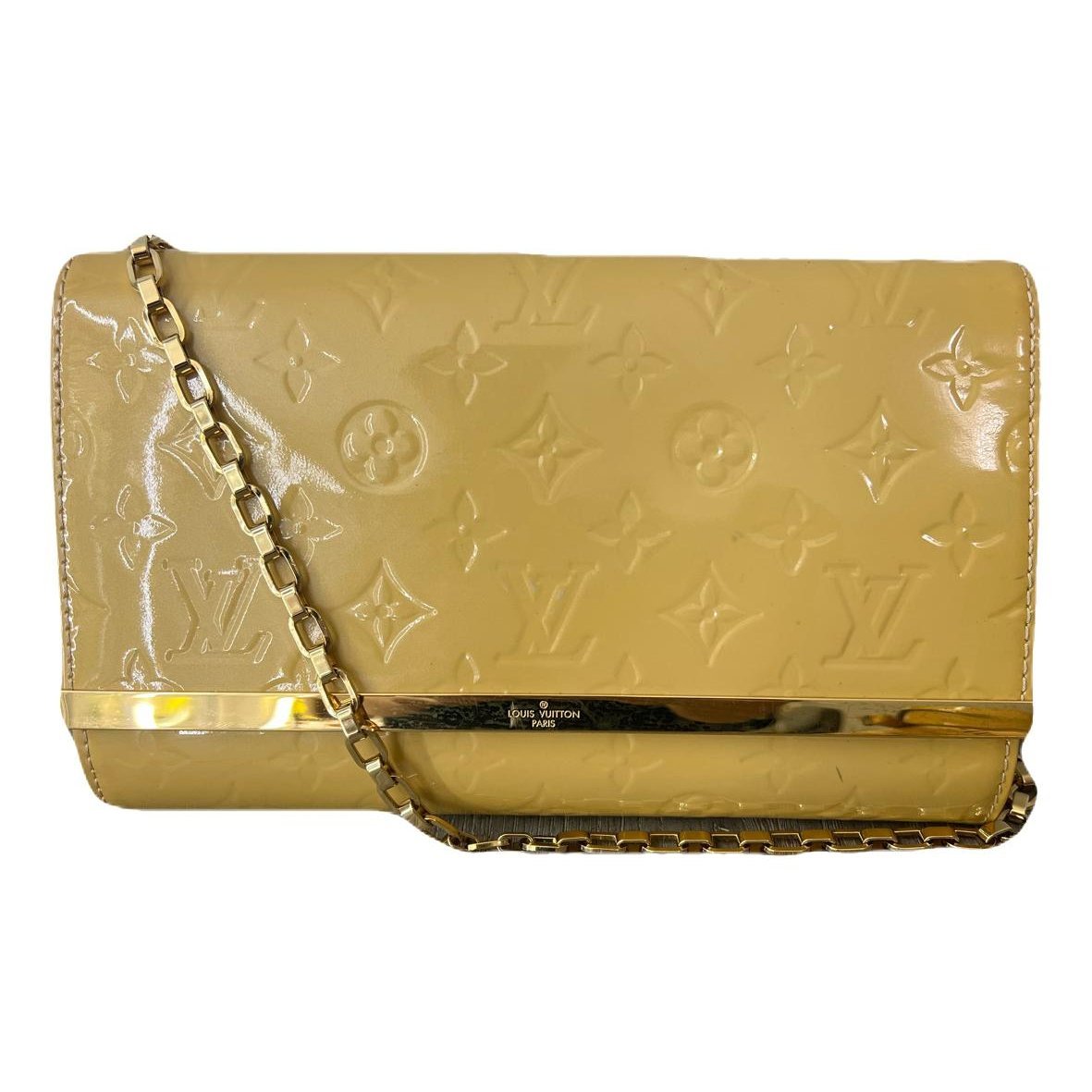Ana patent leather clutch bag