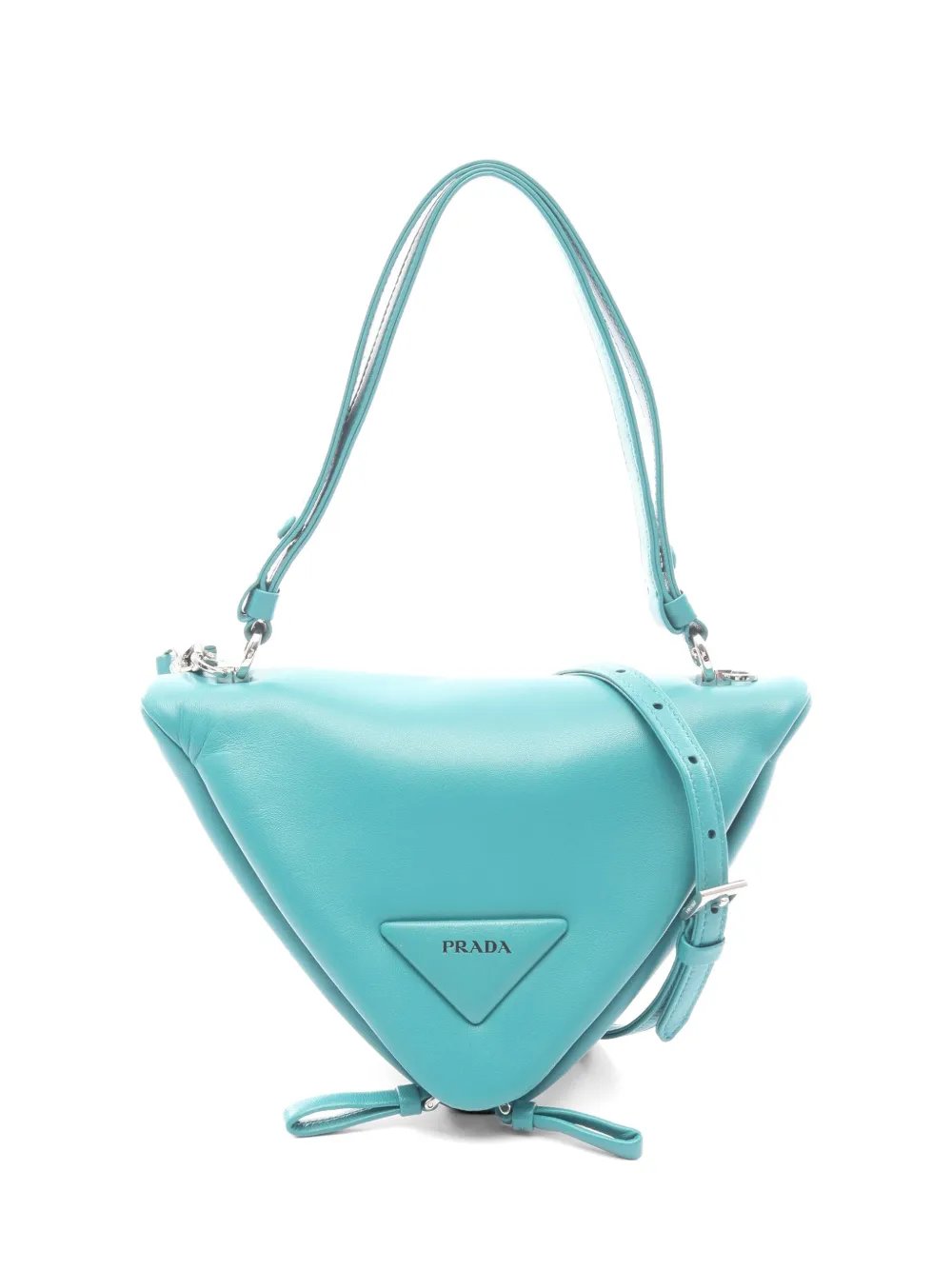 2010s Triangle leather two-way handbag