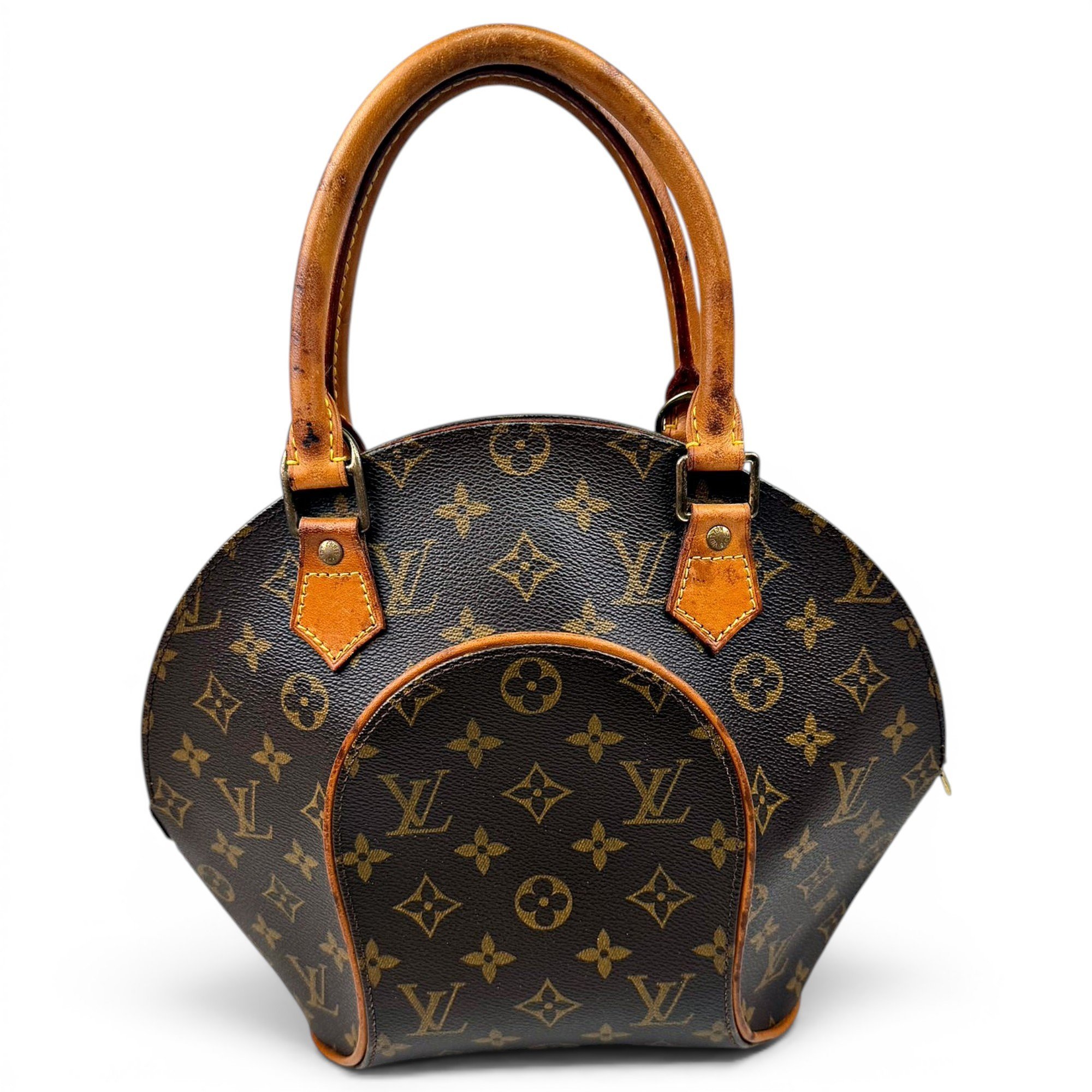 Ellipse leather handbag