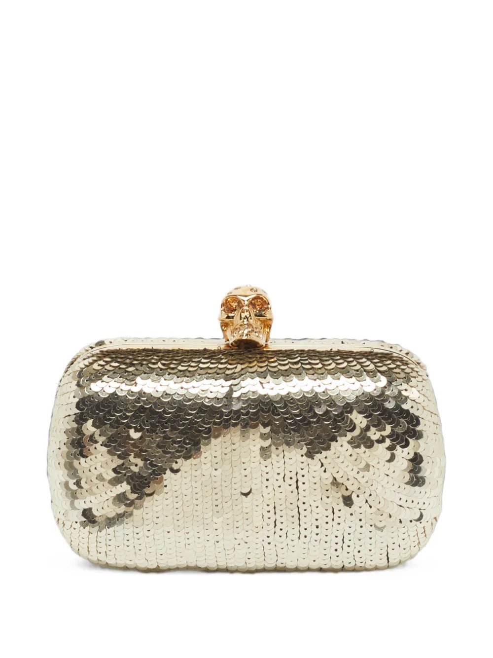 Skull sequin box clutch mini bag