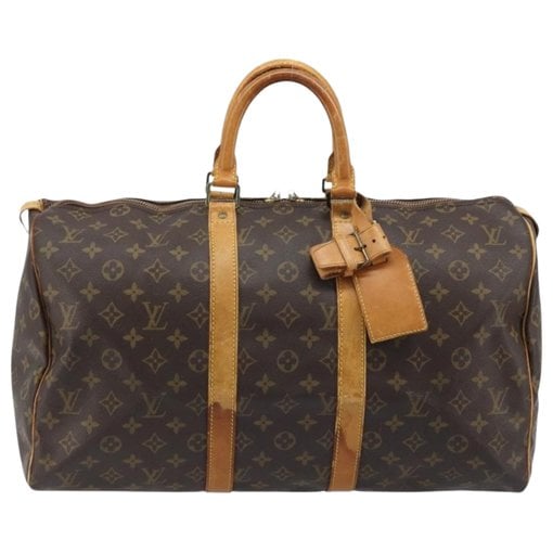 Keepall leather travel bag