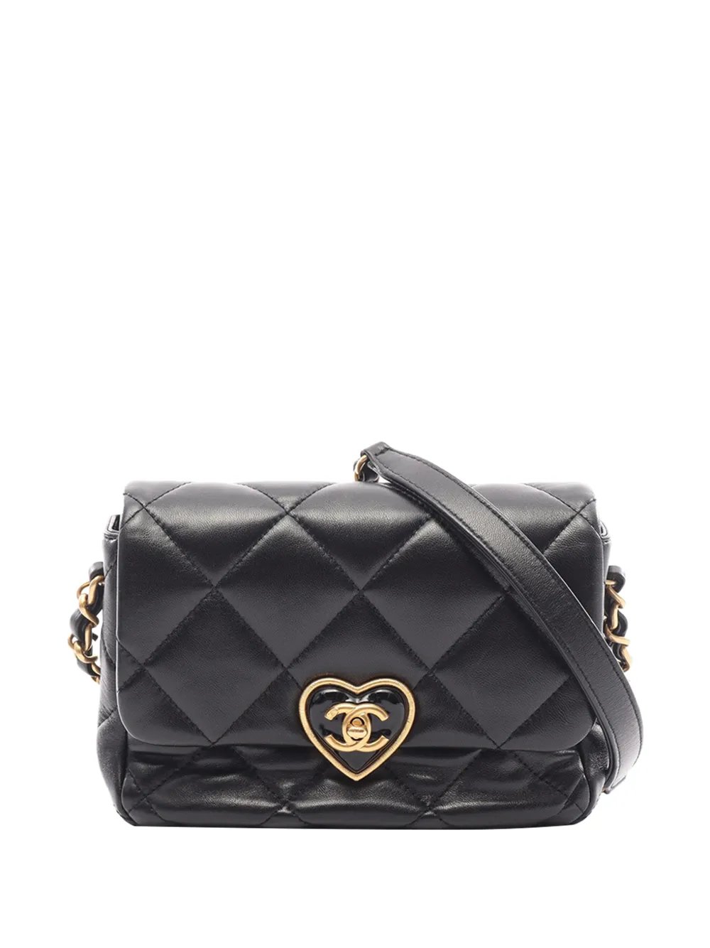2021-2026 Mini Quilted Lambskin Acrylic Coco Love Flap crossbody bag
