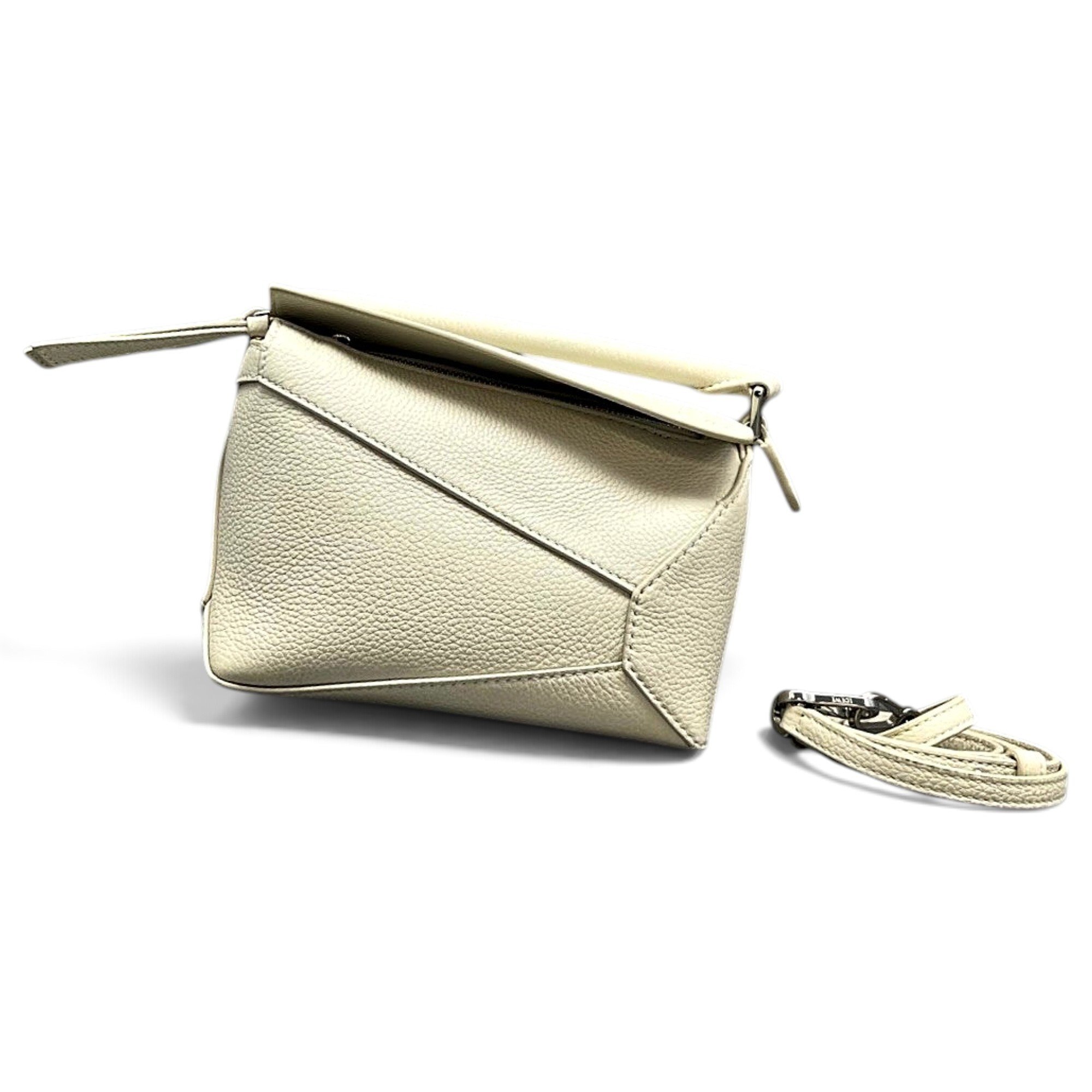 Puzzle leather handbag