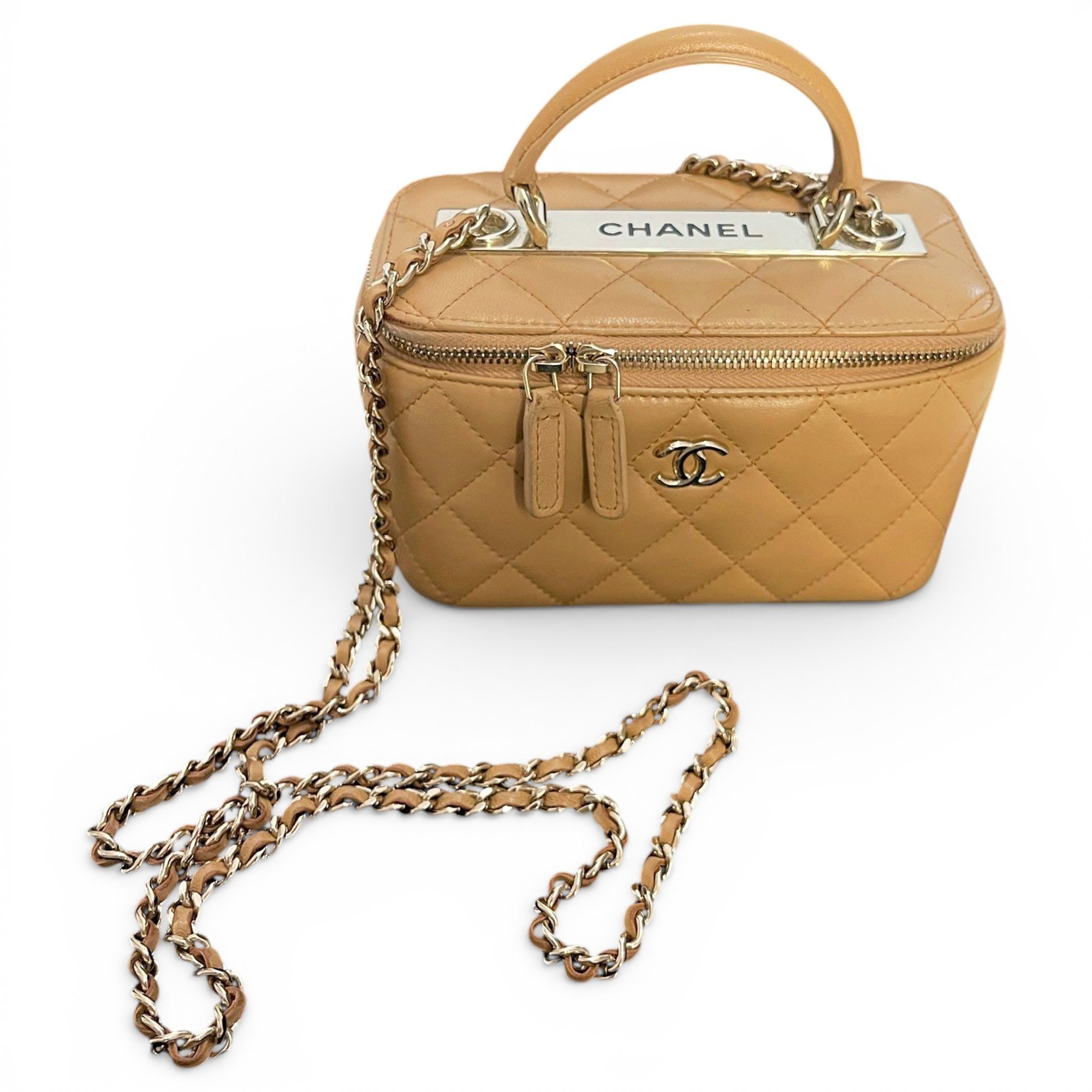 Vanity leather handbag