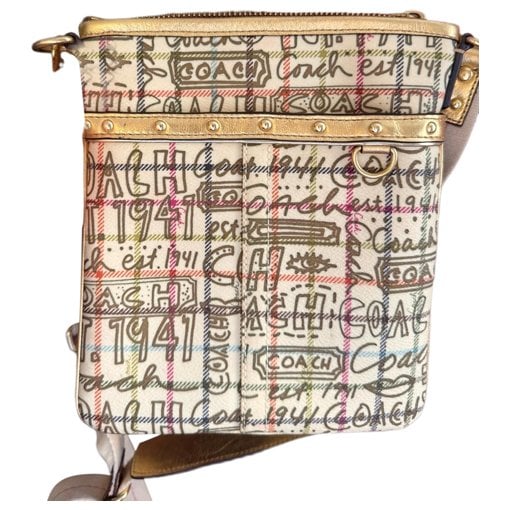 Canvas Courier Crossbody leather crossbody bag