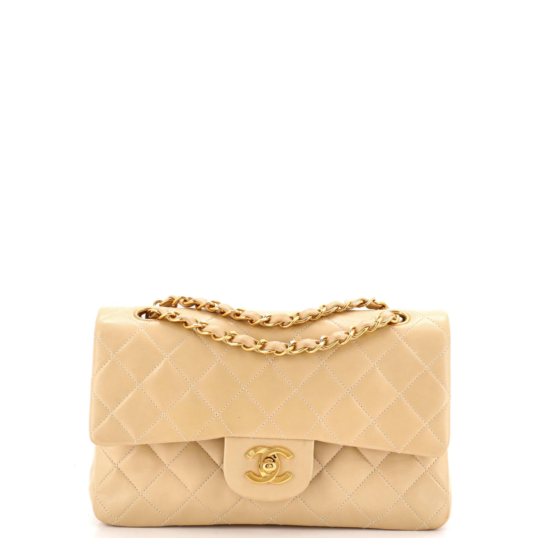 Vintage Classic Double Flap Bag Quilted Lambskin Small