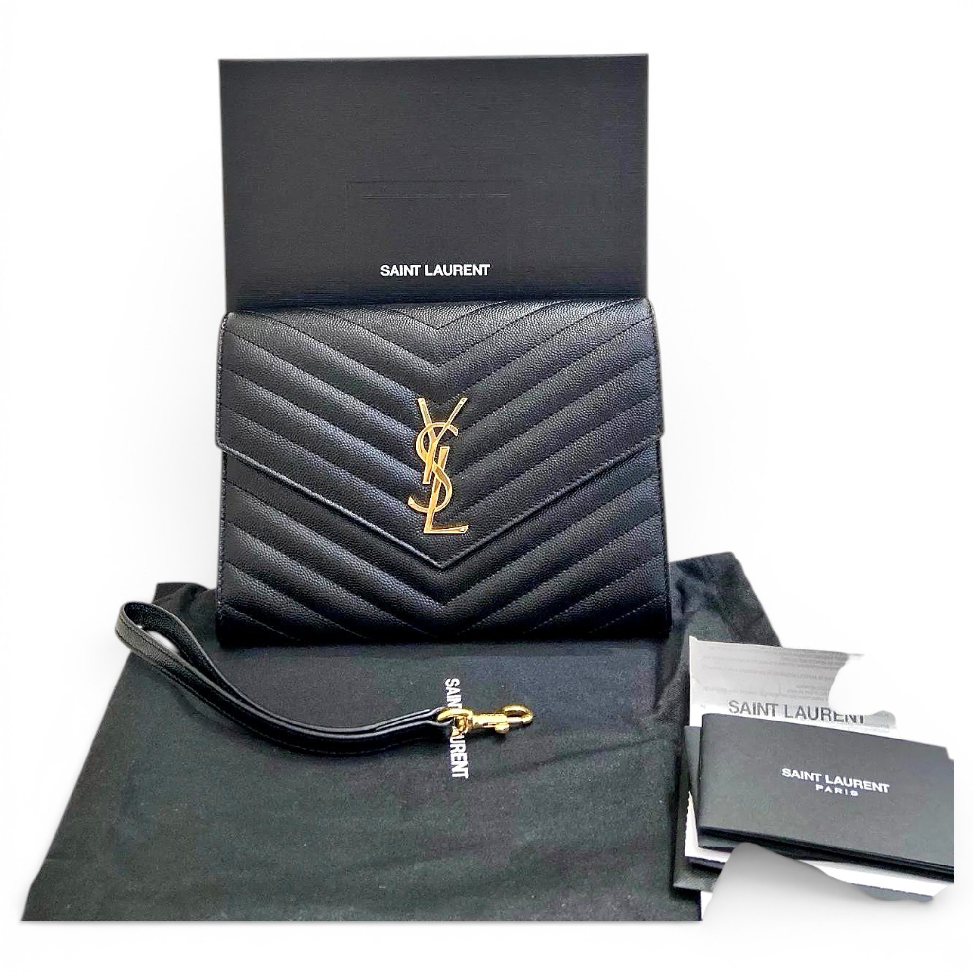 Saint Laurent Envelope leather mini bag