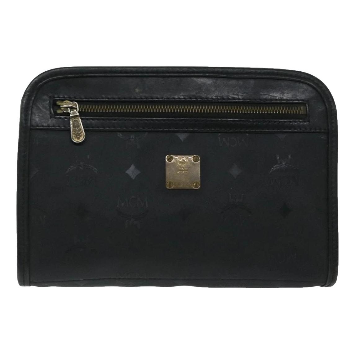 Leather clutch bag