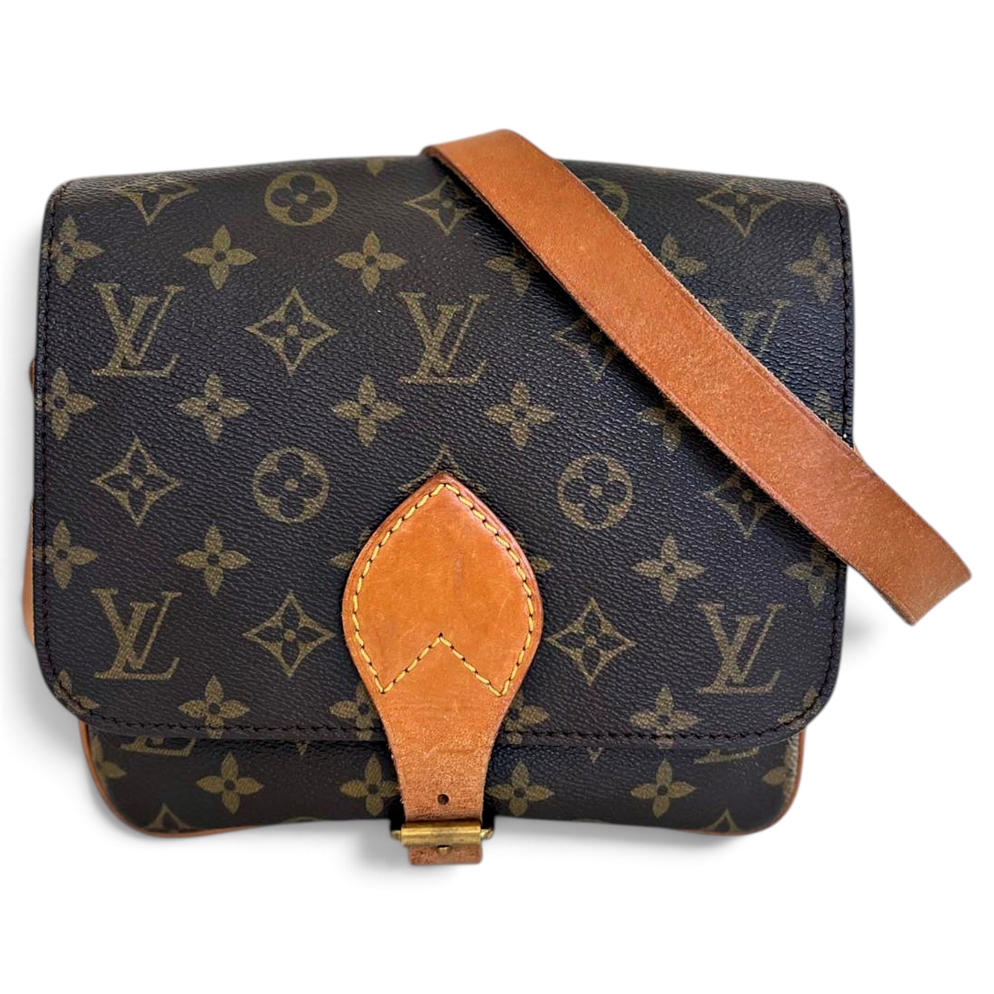 Cartouchière leather crossbody bag