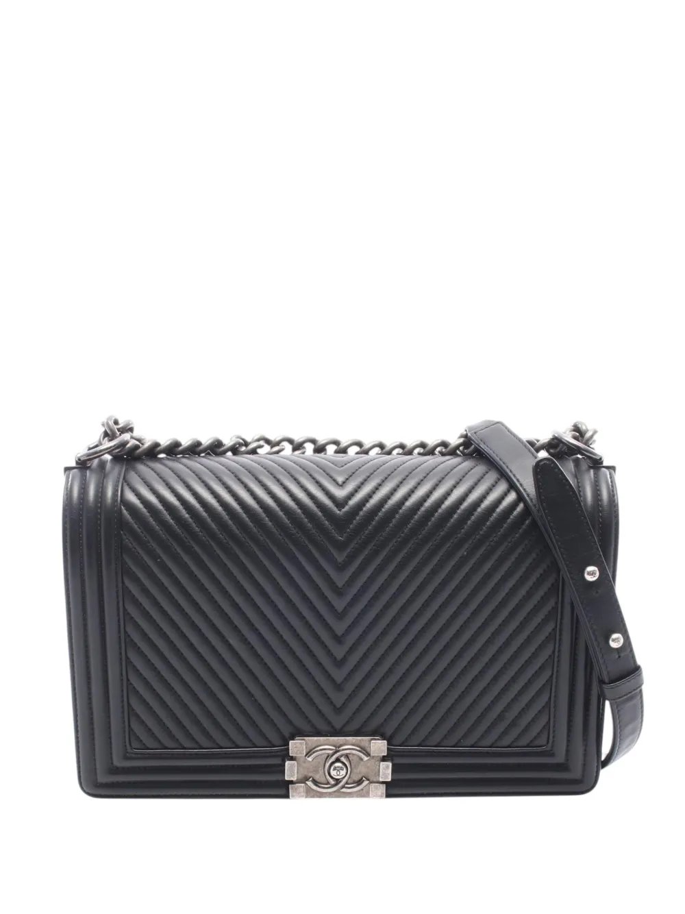 2016-2017 Large Chevron Lambskin Boy Flap crossbody bag