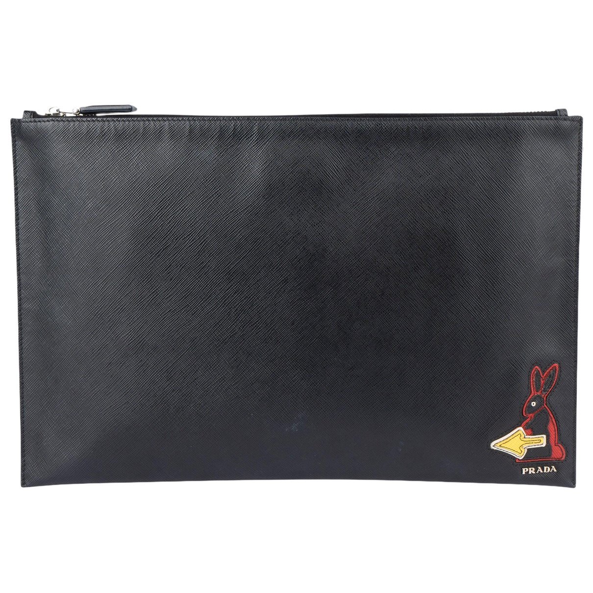 Leather clutch bag