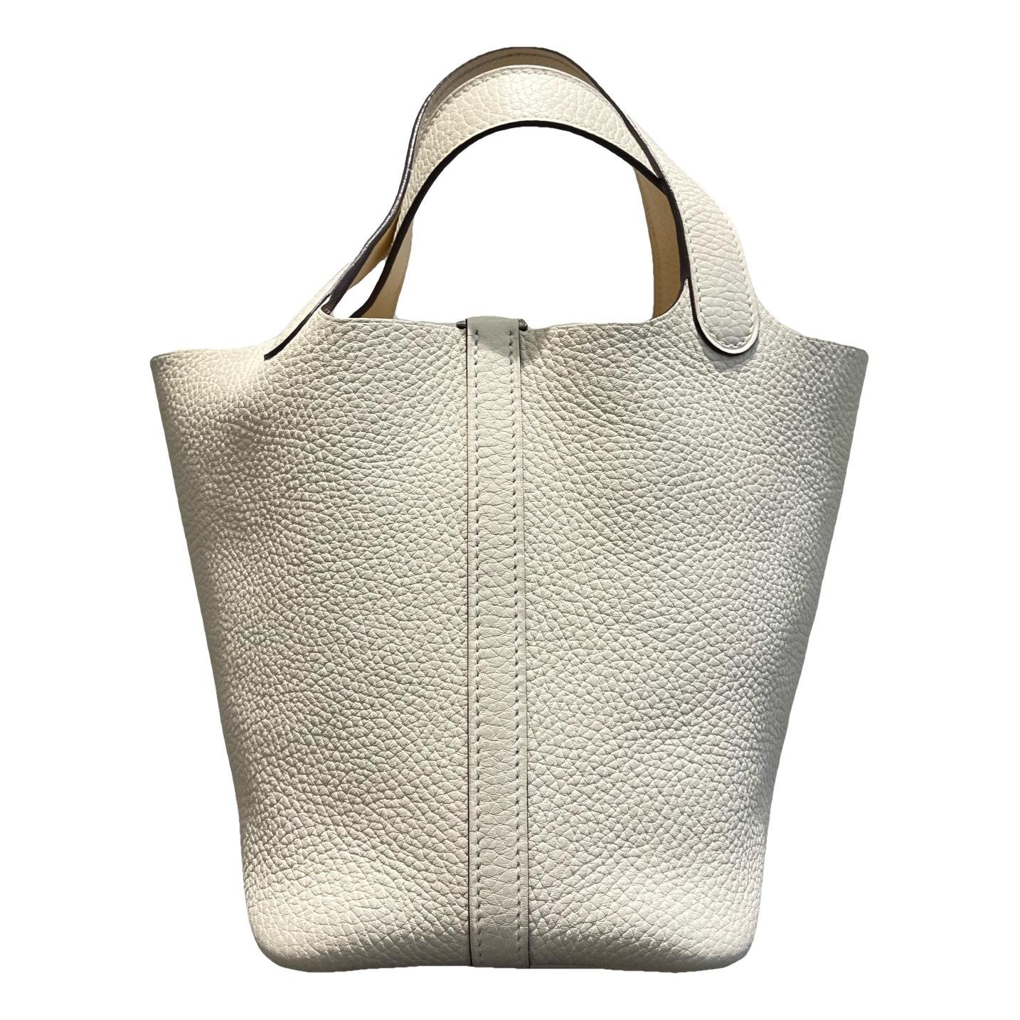 Hermes Picotin Handbag Nata Clemence Leather