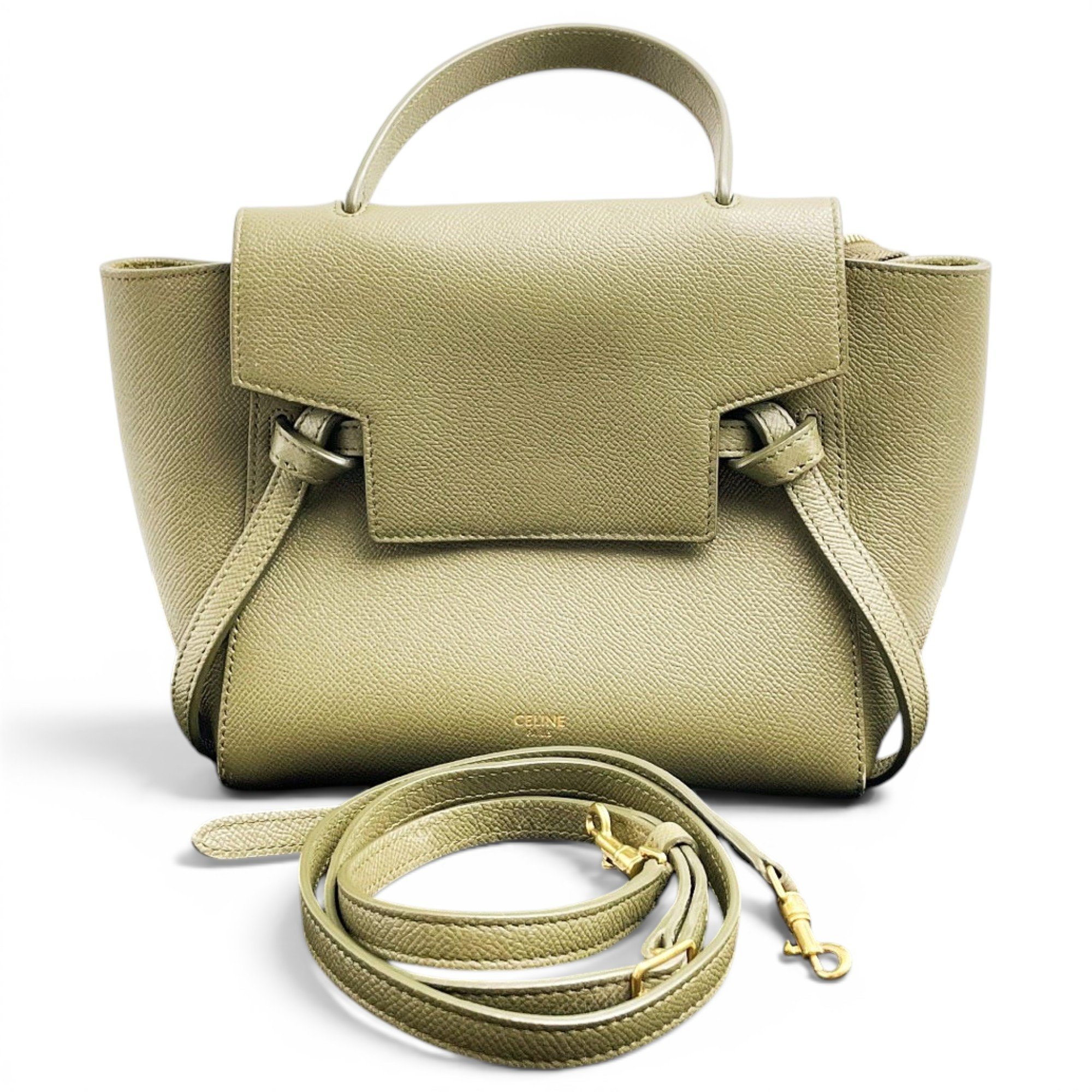 Belt leather handbag