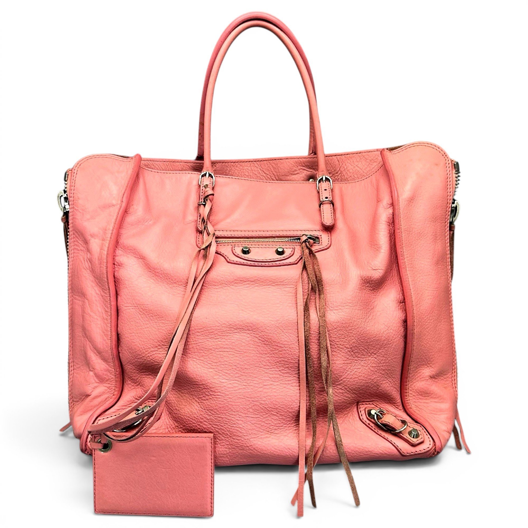 City leather tote