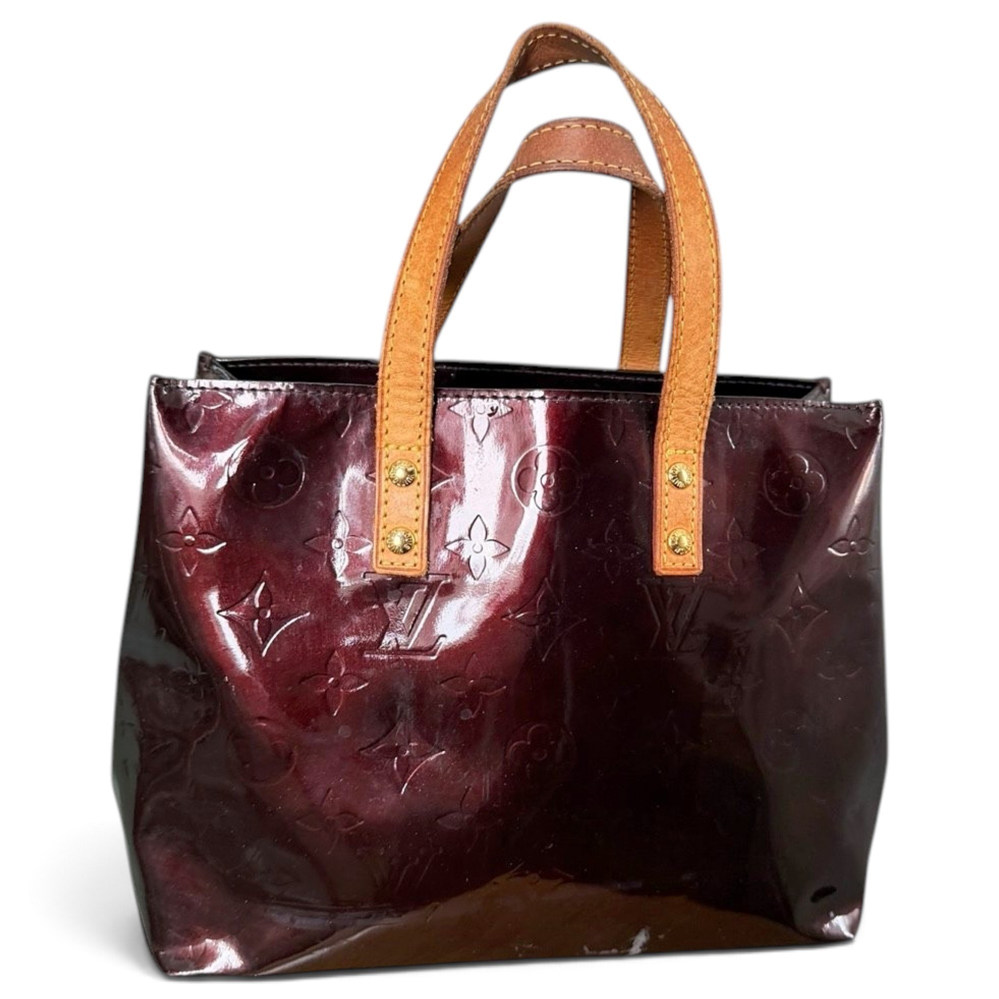 Reade patent leather tote