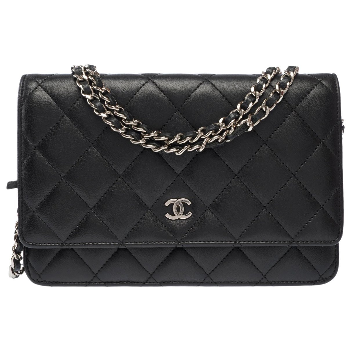Wallet On Chain leather handbag