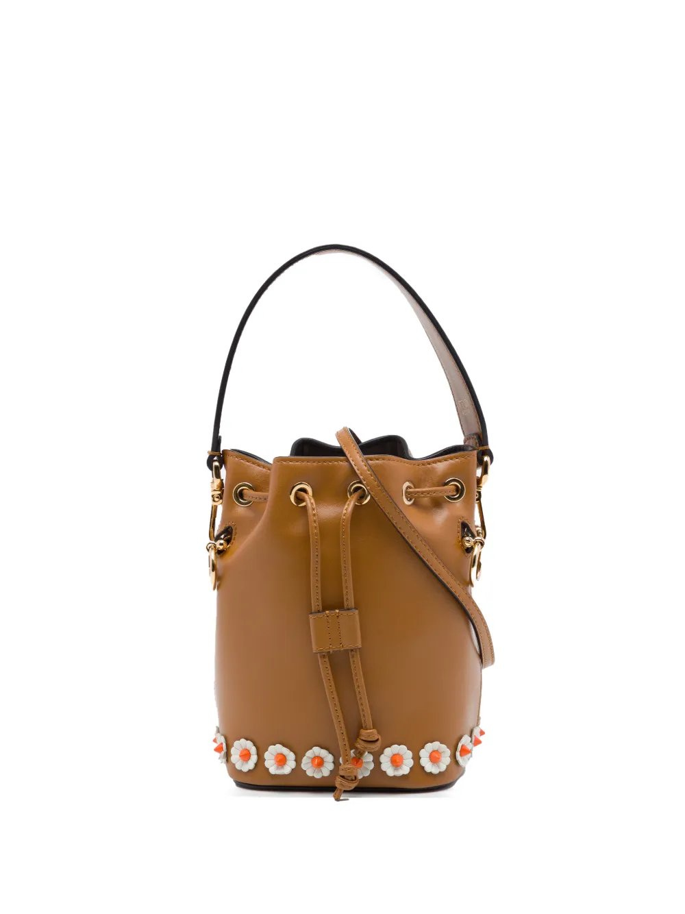 2010-2026 Mini Leather Studded Floral Mon Tresor Bucket Bag satchel