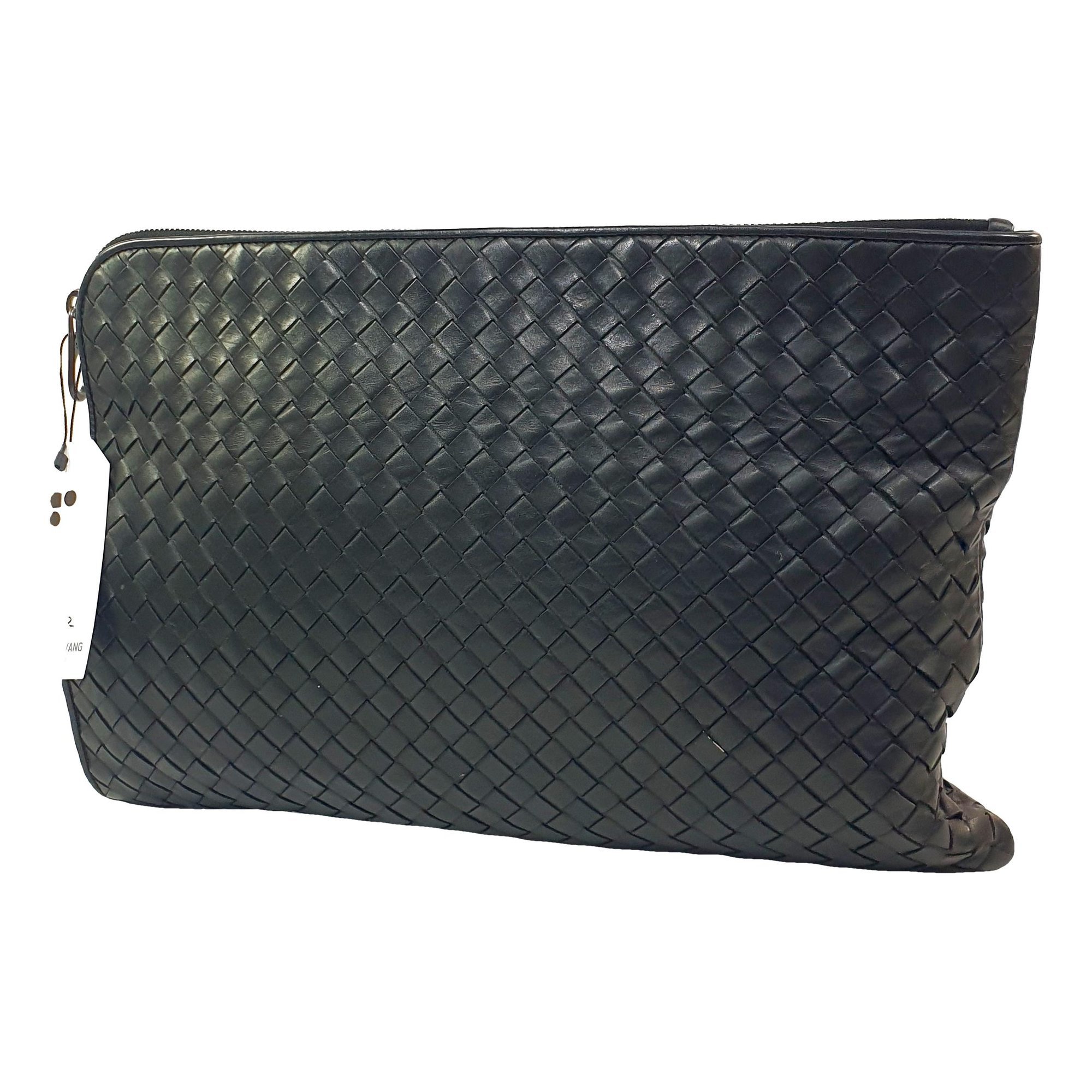 Leather clutch bag