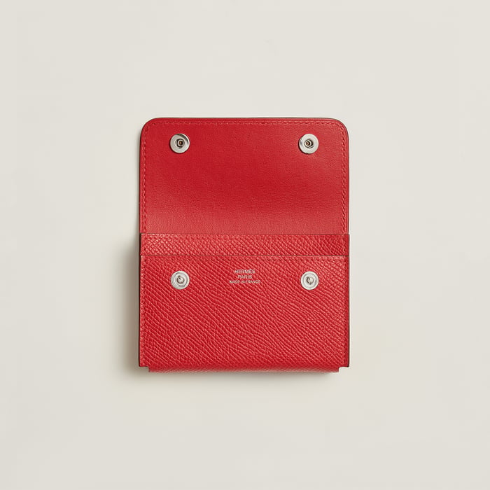 Rouge Radieux Hermèsnap Card Holder