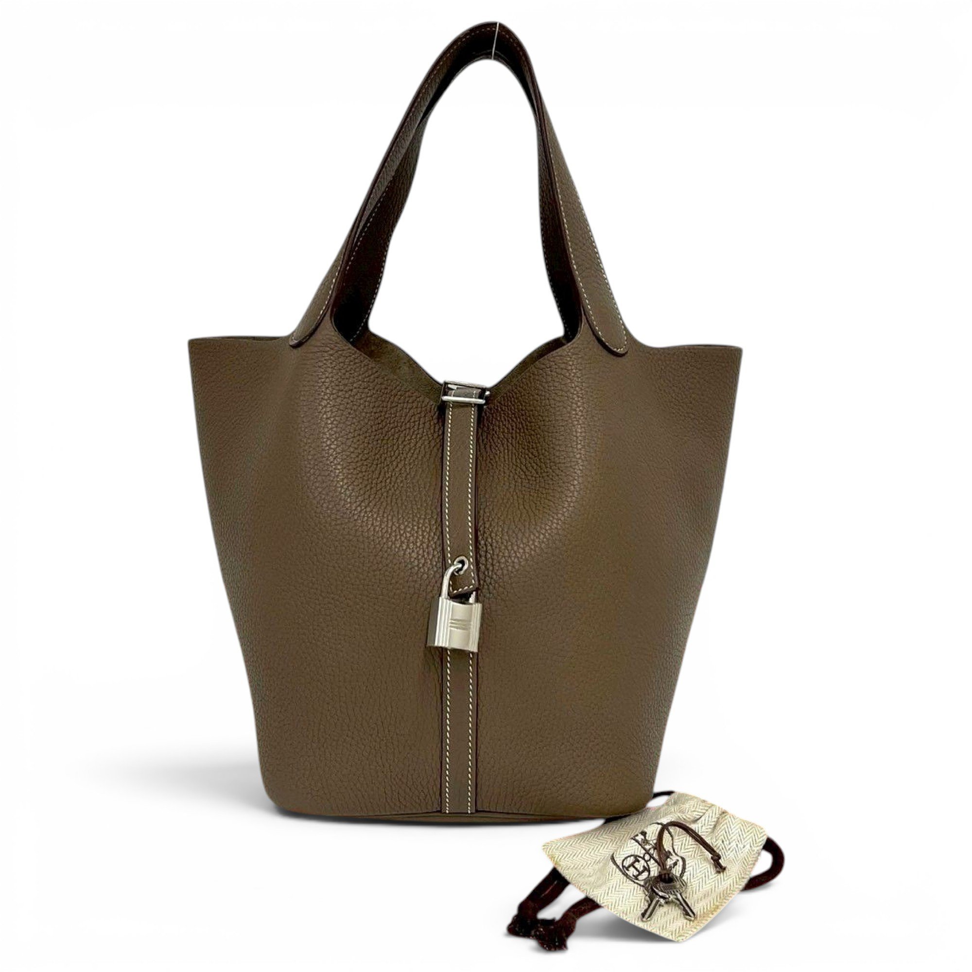 Picotin leather tote