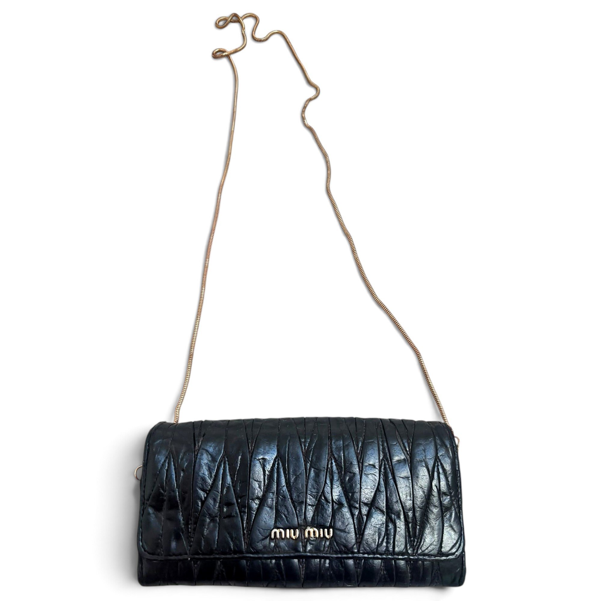 Leather clutch bag