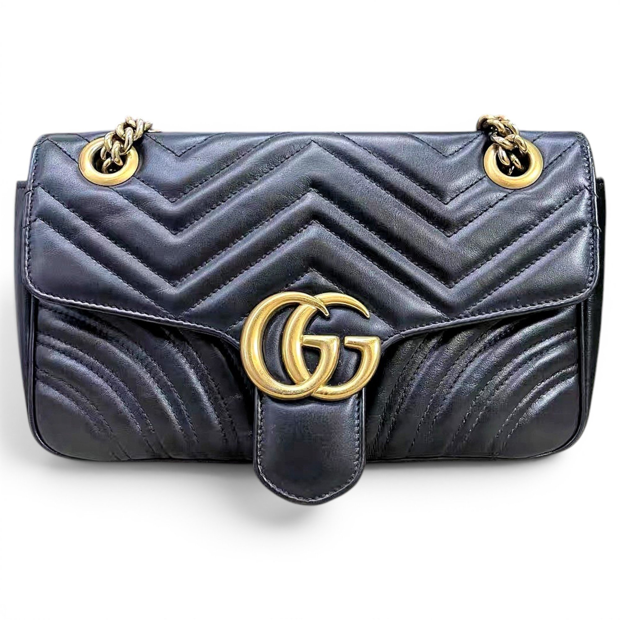 GG Marmont Flap pony-style calfskin crossbody bag