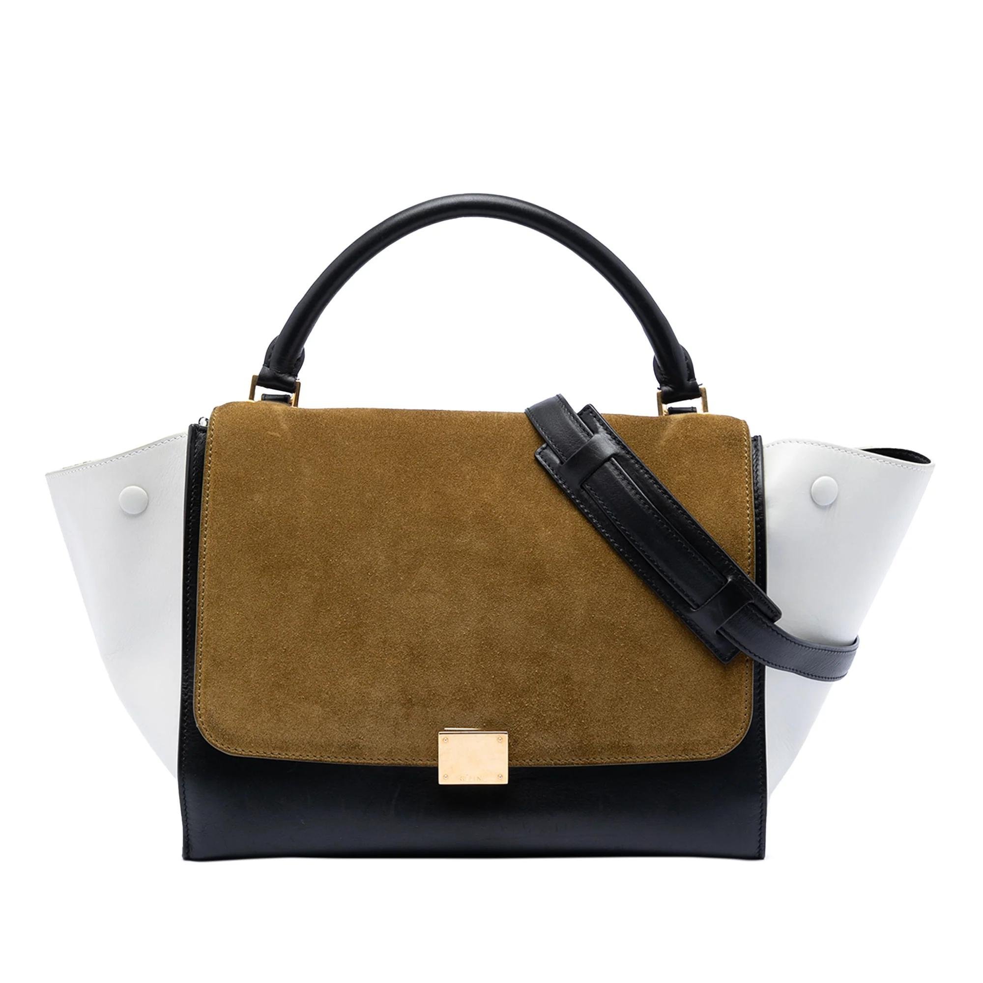 Trapèze leather satchel