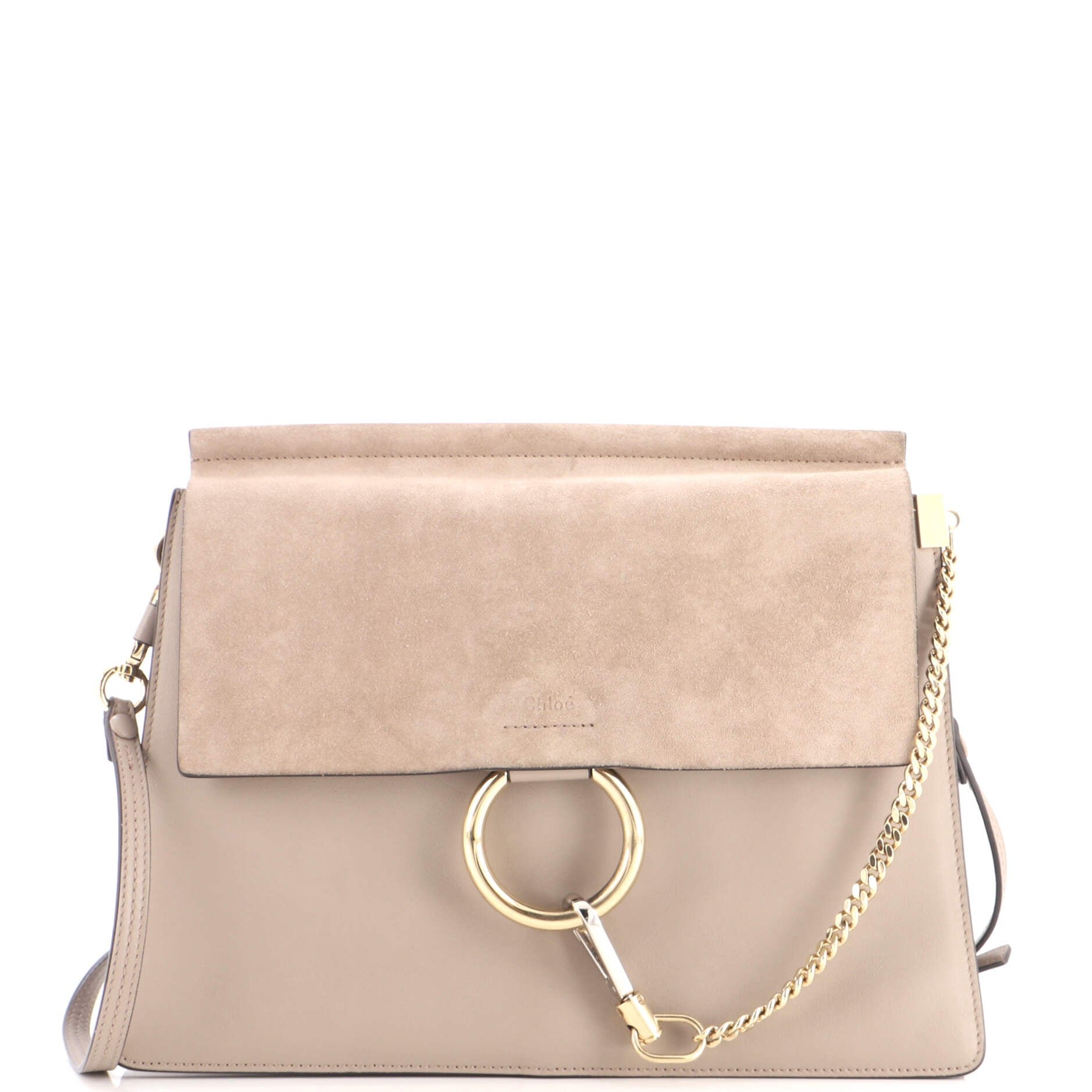 Faye Shoulder Bag Leather and Suede Medium