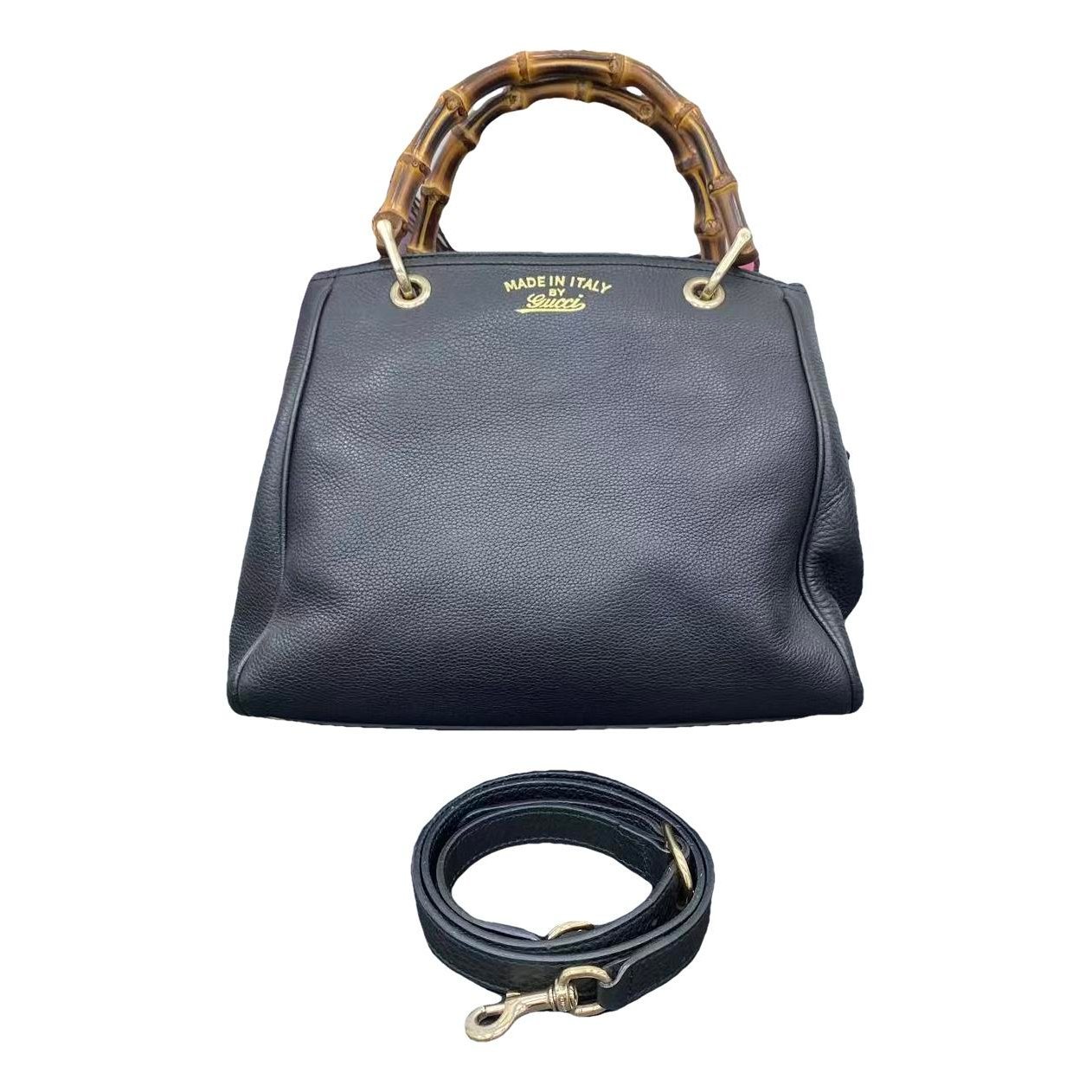 Bamboo leather handbag