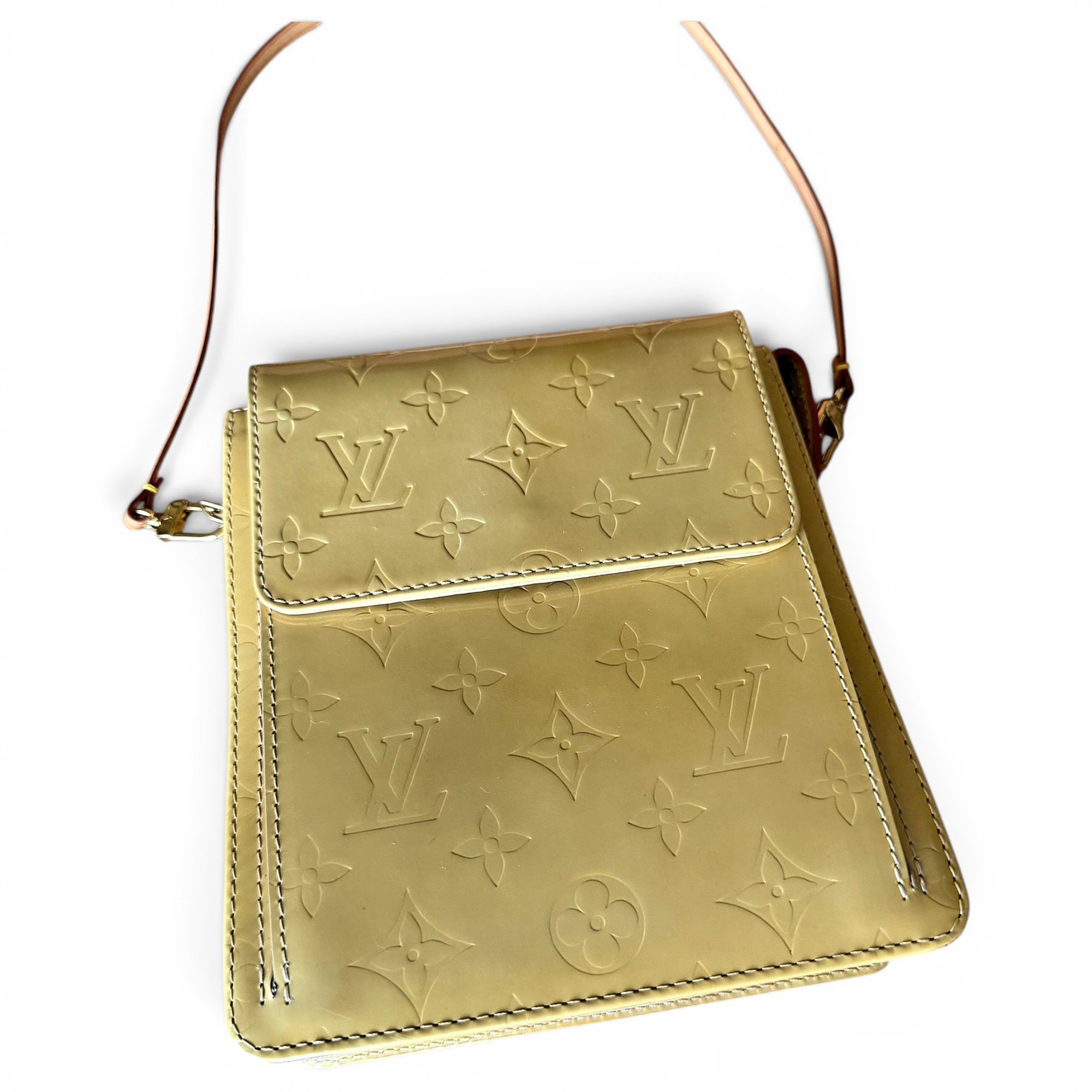 Mott patent leather handbag