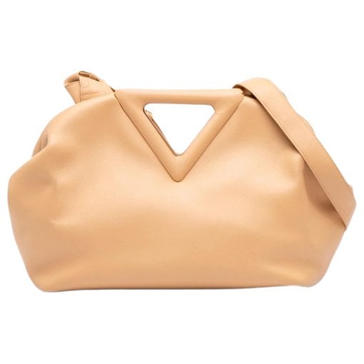 Point leather satchel