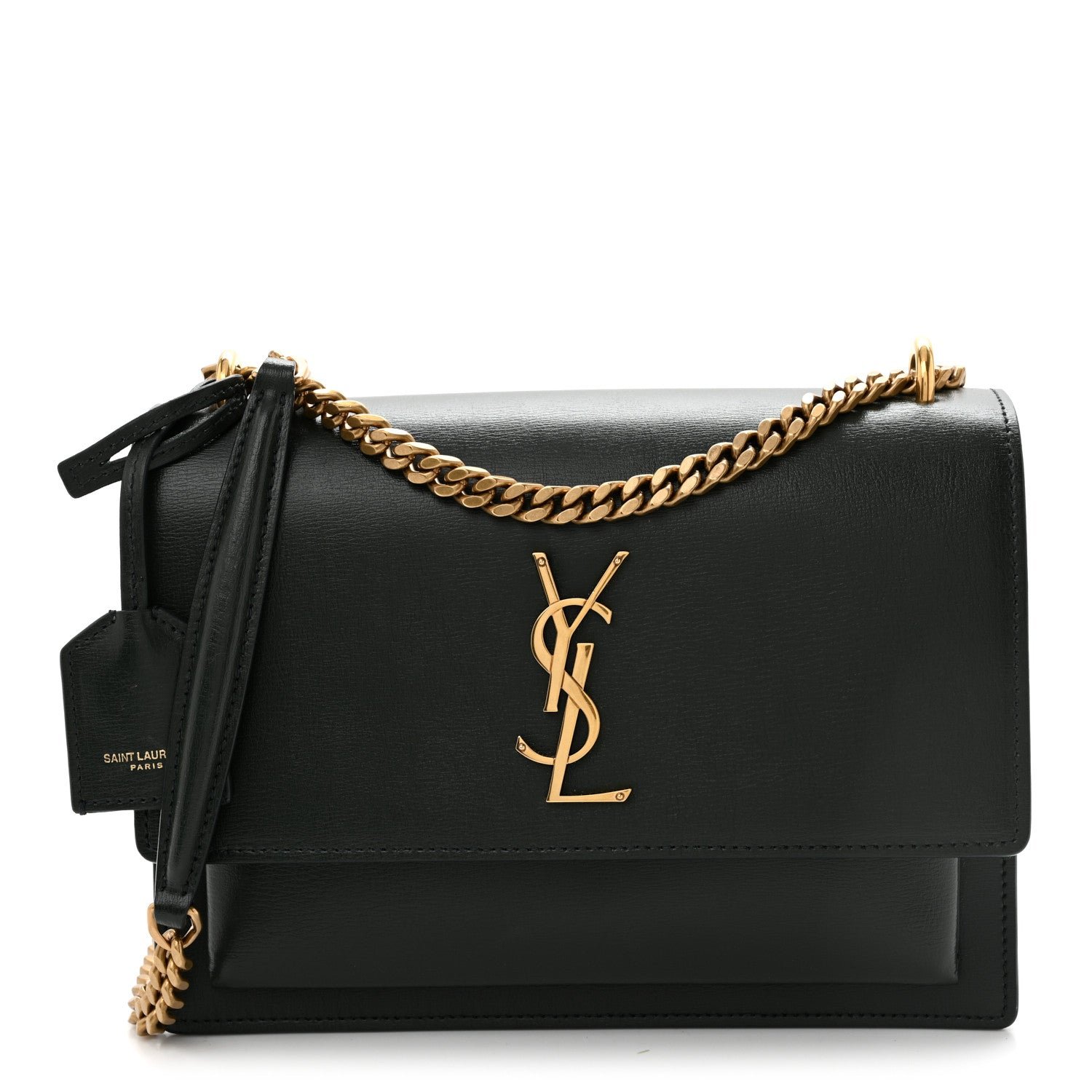 Saint Laurent Calfskin Medium Monogram Sunset New Vert Fonce