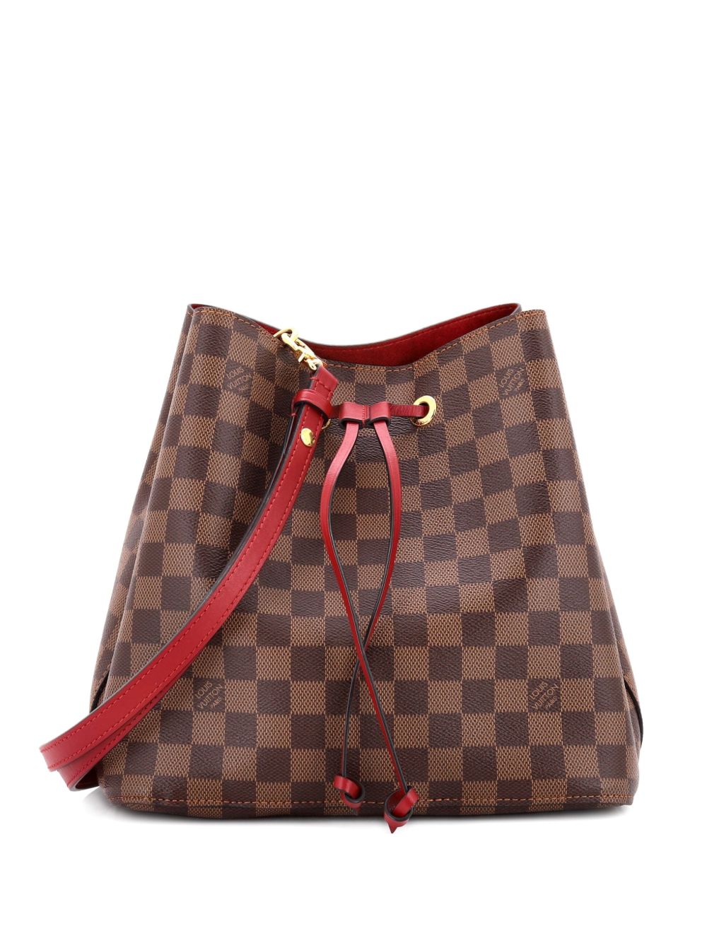 NeoNoe Handbag Damier with Leather MM bucket bag
