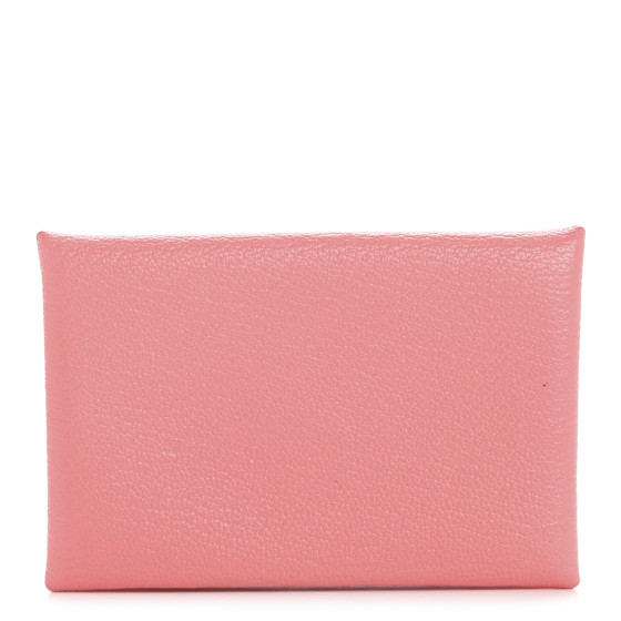 Hermes Chevre Mysore Calvi Card Case Rose Azalee