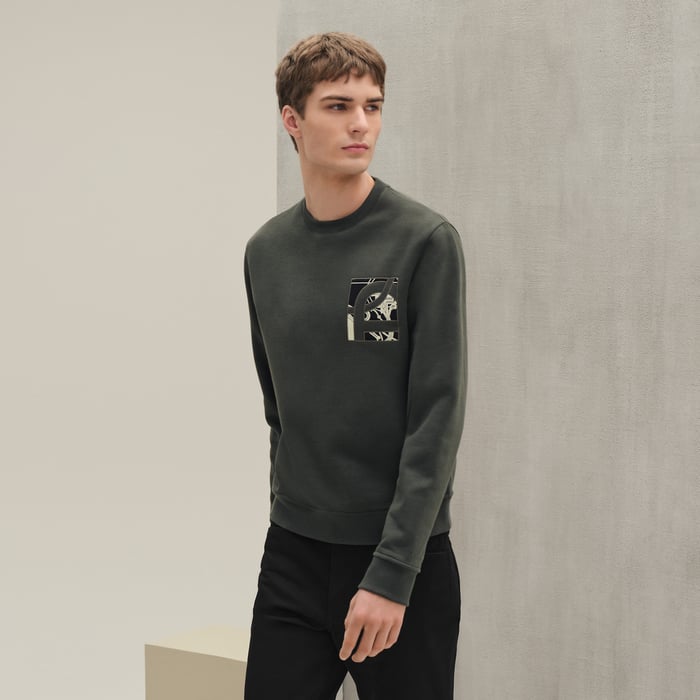 Vert Chrome "Ex-libris" Crewneck Sweater