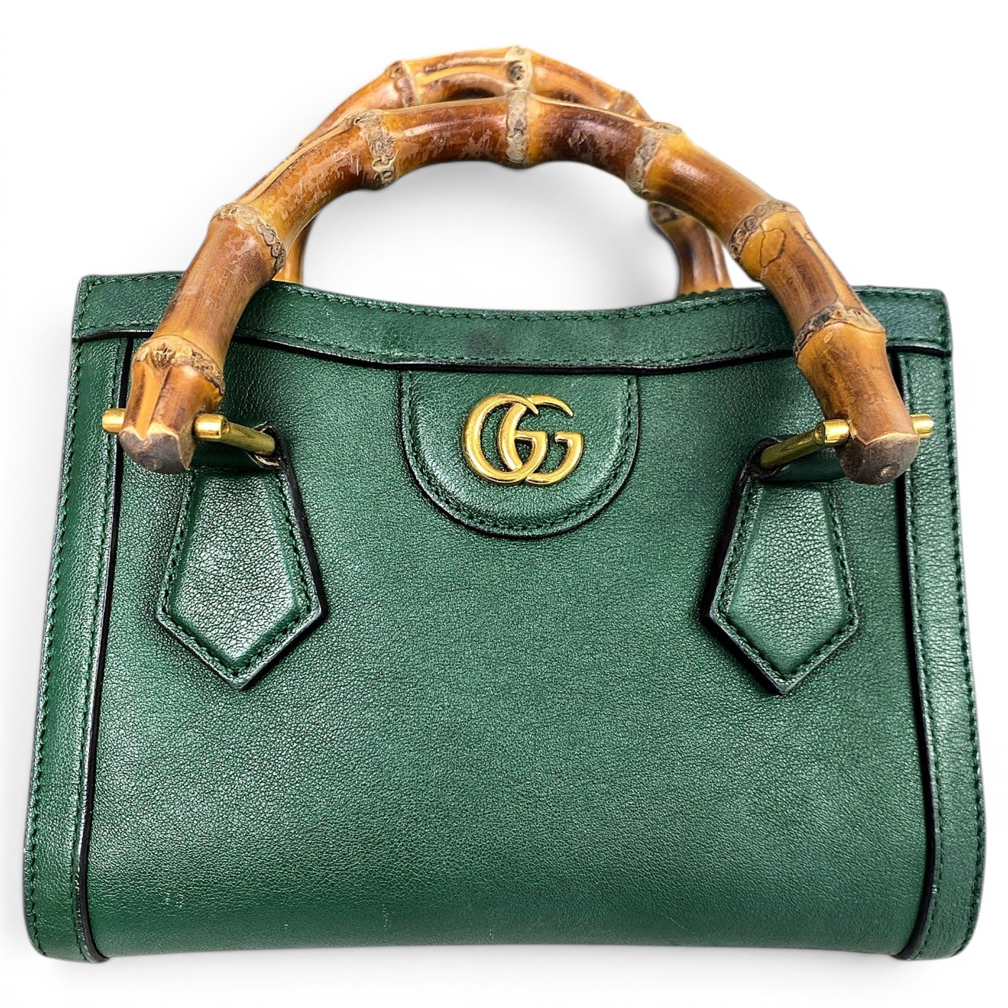 Diana Bamboo leather handbag