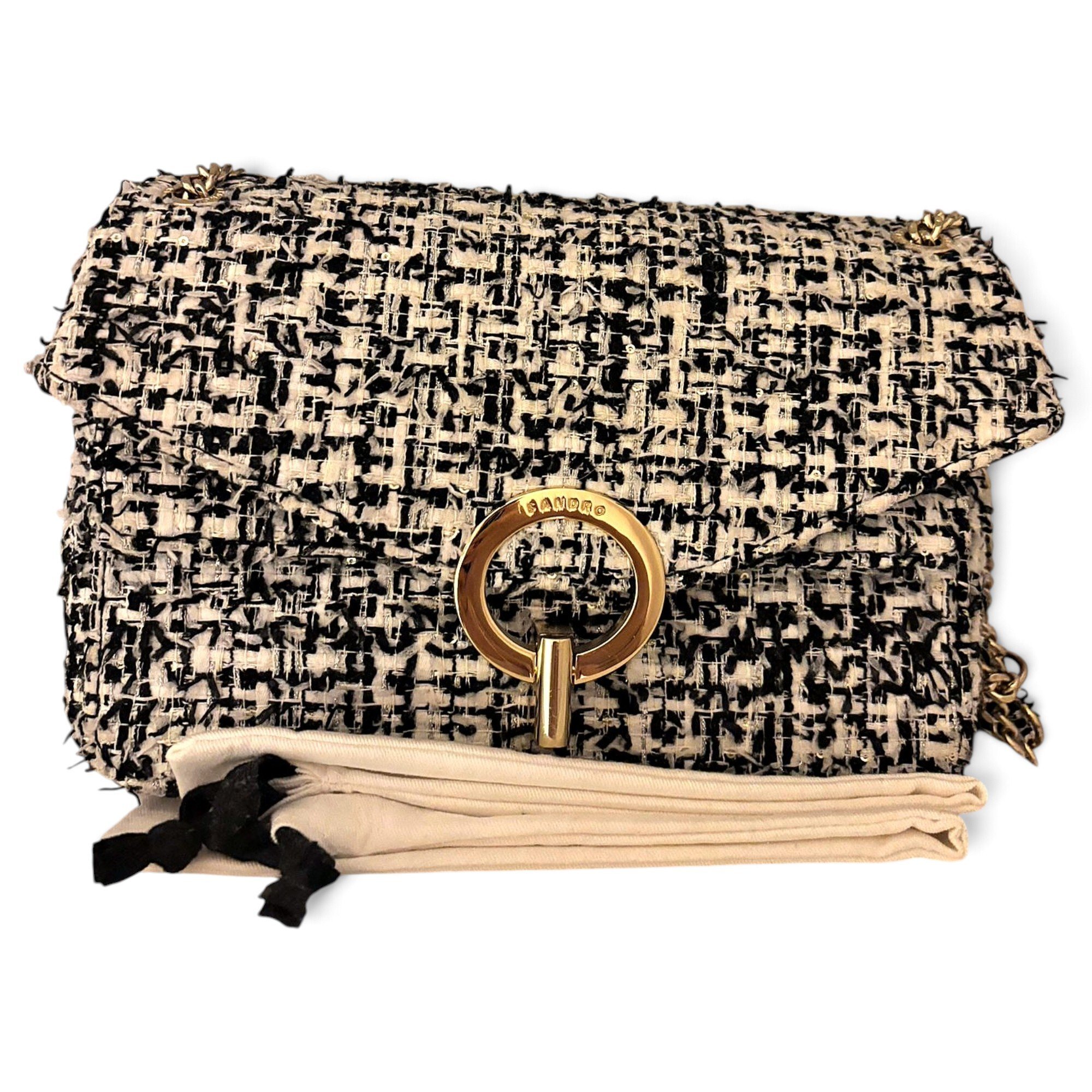 Sandro Yza tweed handbag