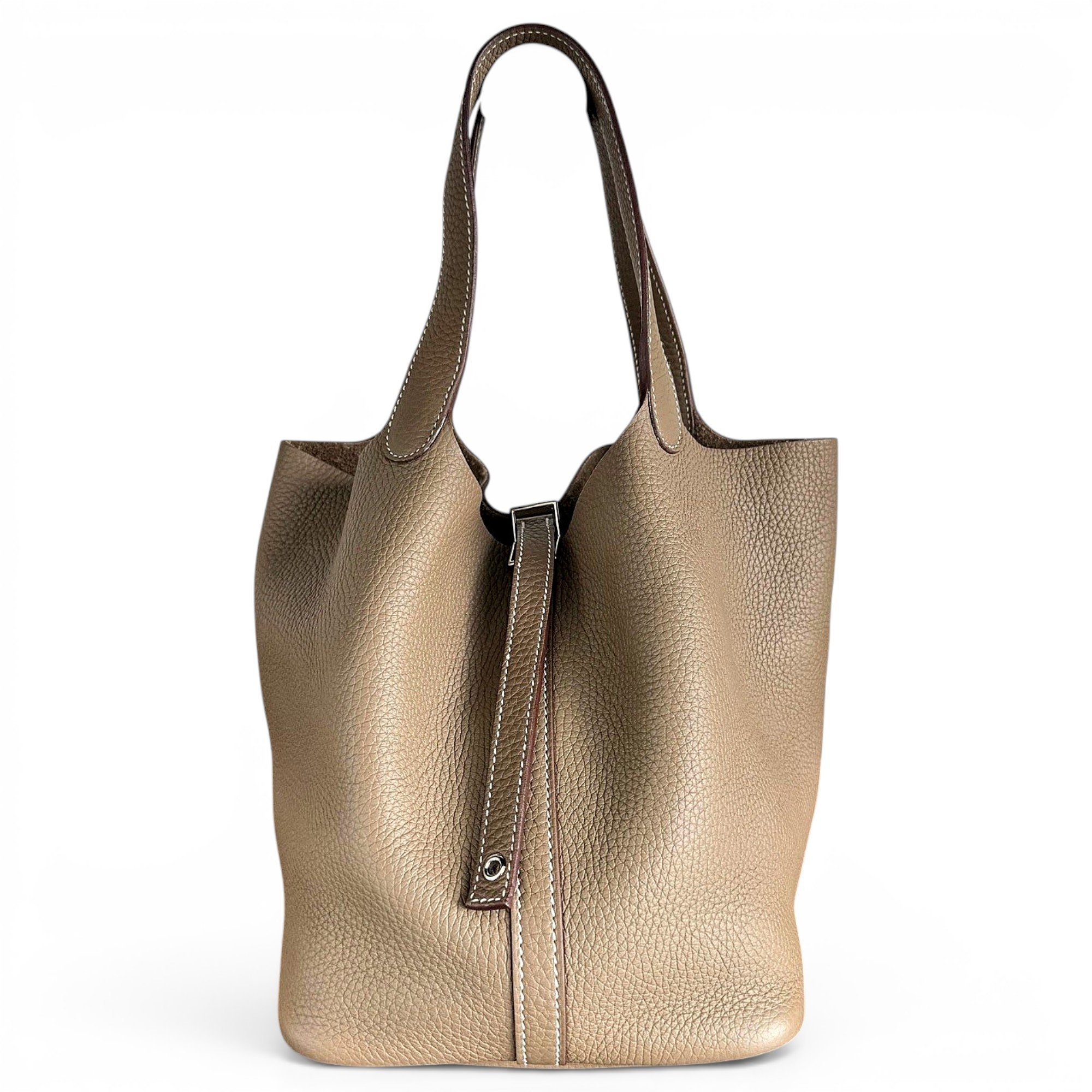 Picotin leather tote