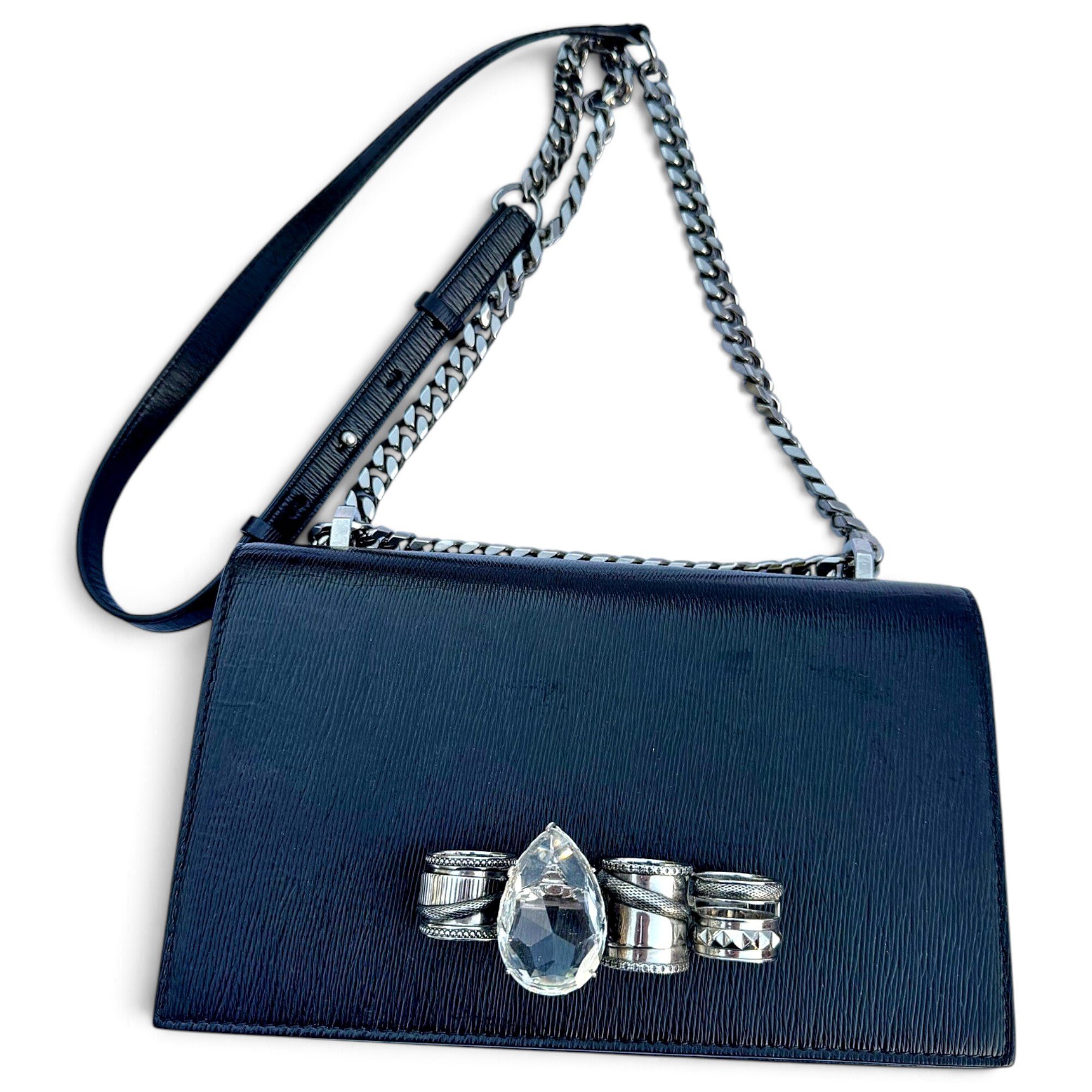 Alexander McQueen Skull leather handbag